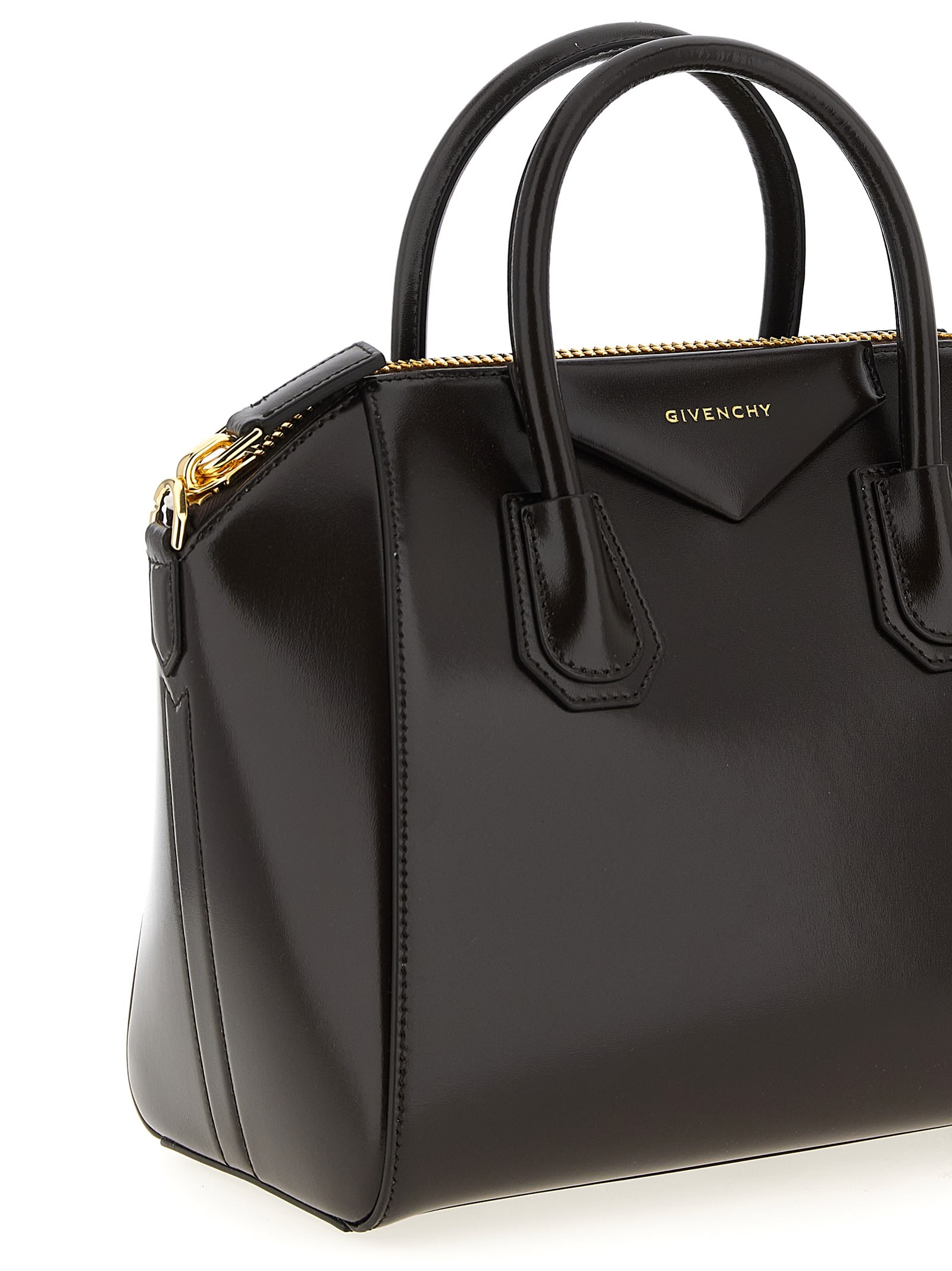 Givenchy Antigona Mini Top Handle Bag In Box Leather In Brown
