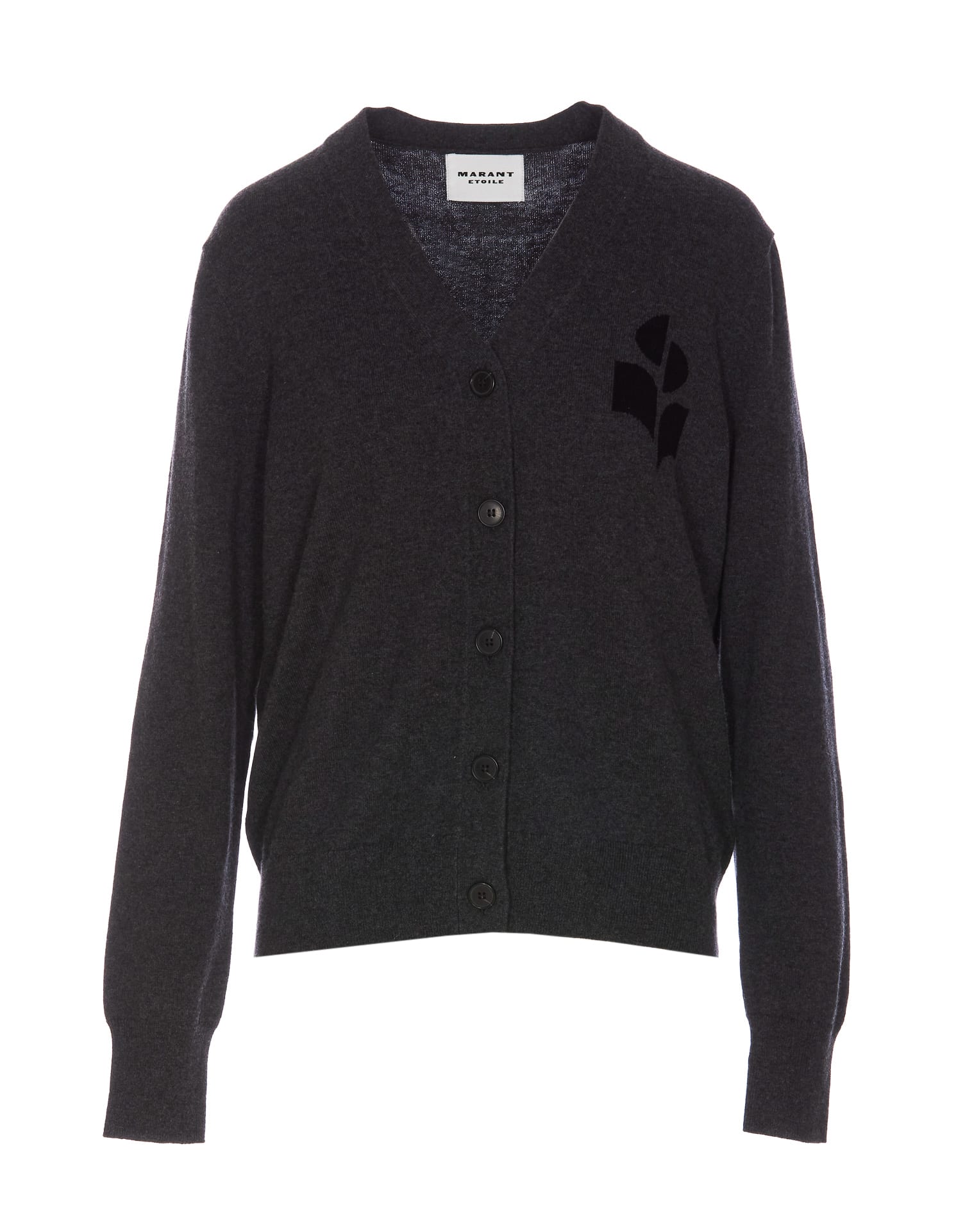 Shop Marant Etoile Karin Cardigan In Grey