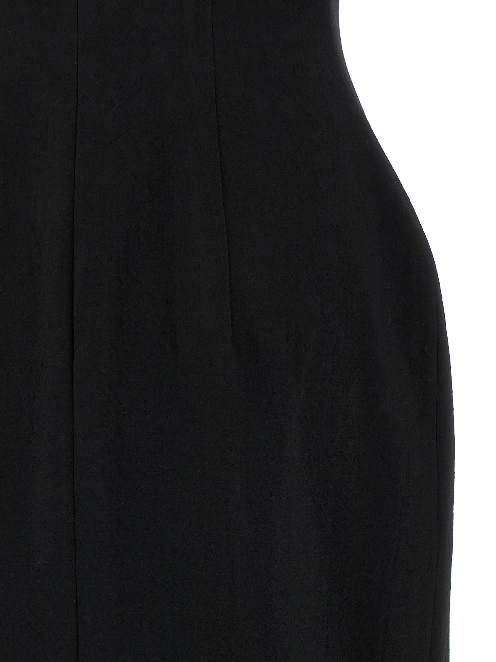 Magda Butrym '32' Fitted Keyhole Midi Dress In Black