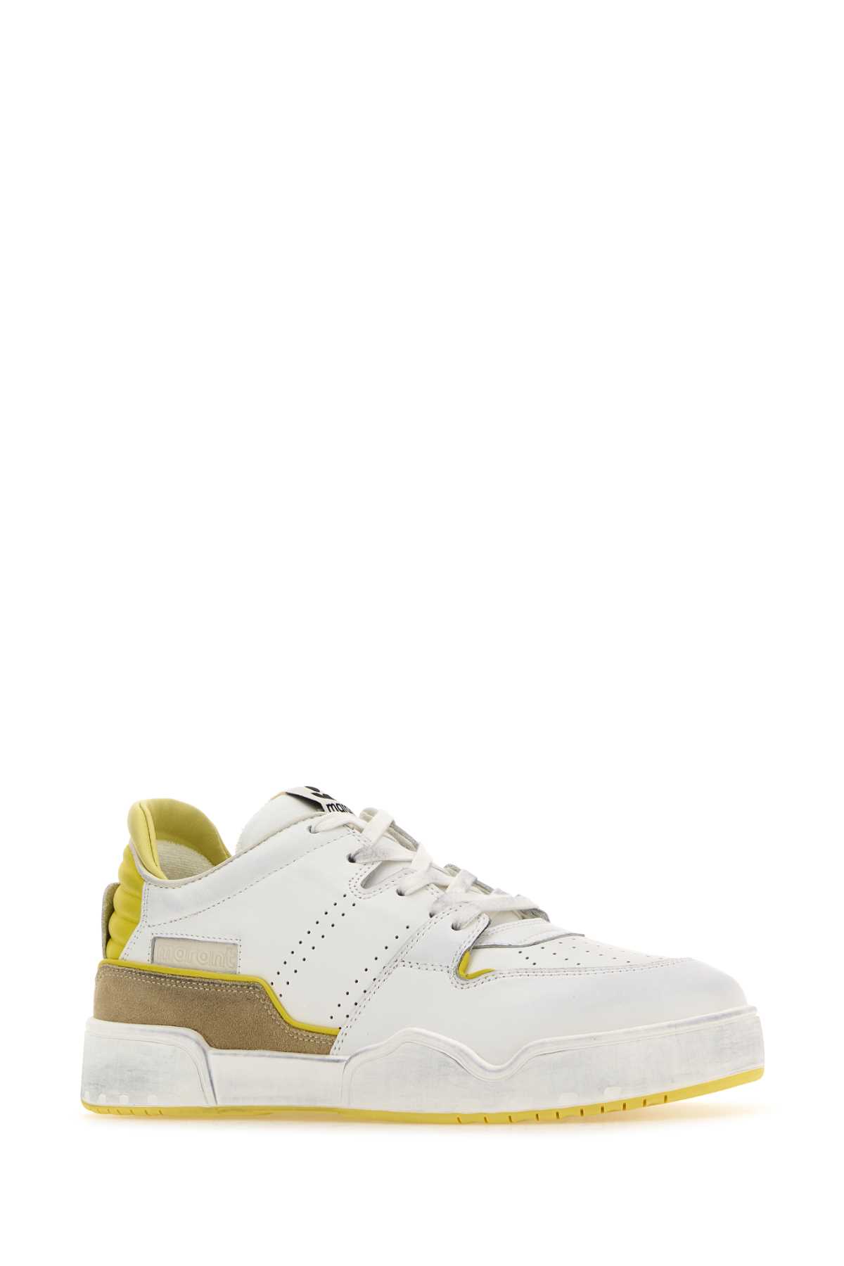 Shop Isabel Marant Multicolor Leather Emreeh Sneakers In Lightyellowyellow