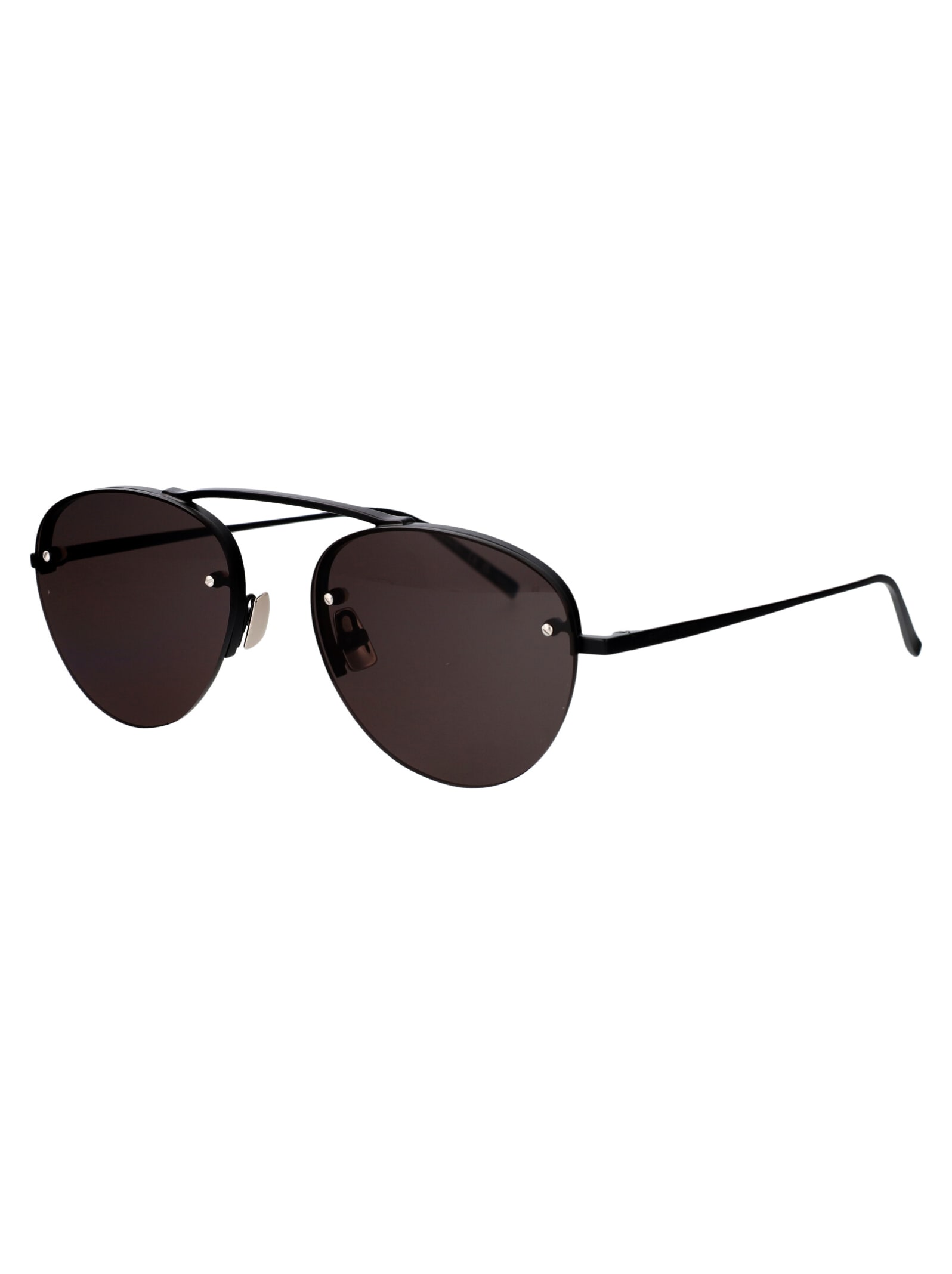 Shop Saint Laurent Sl 575 Sunglasses In 001 Black Black Black