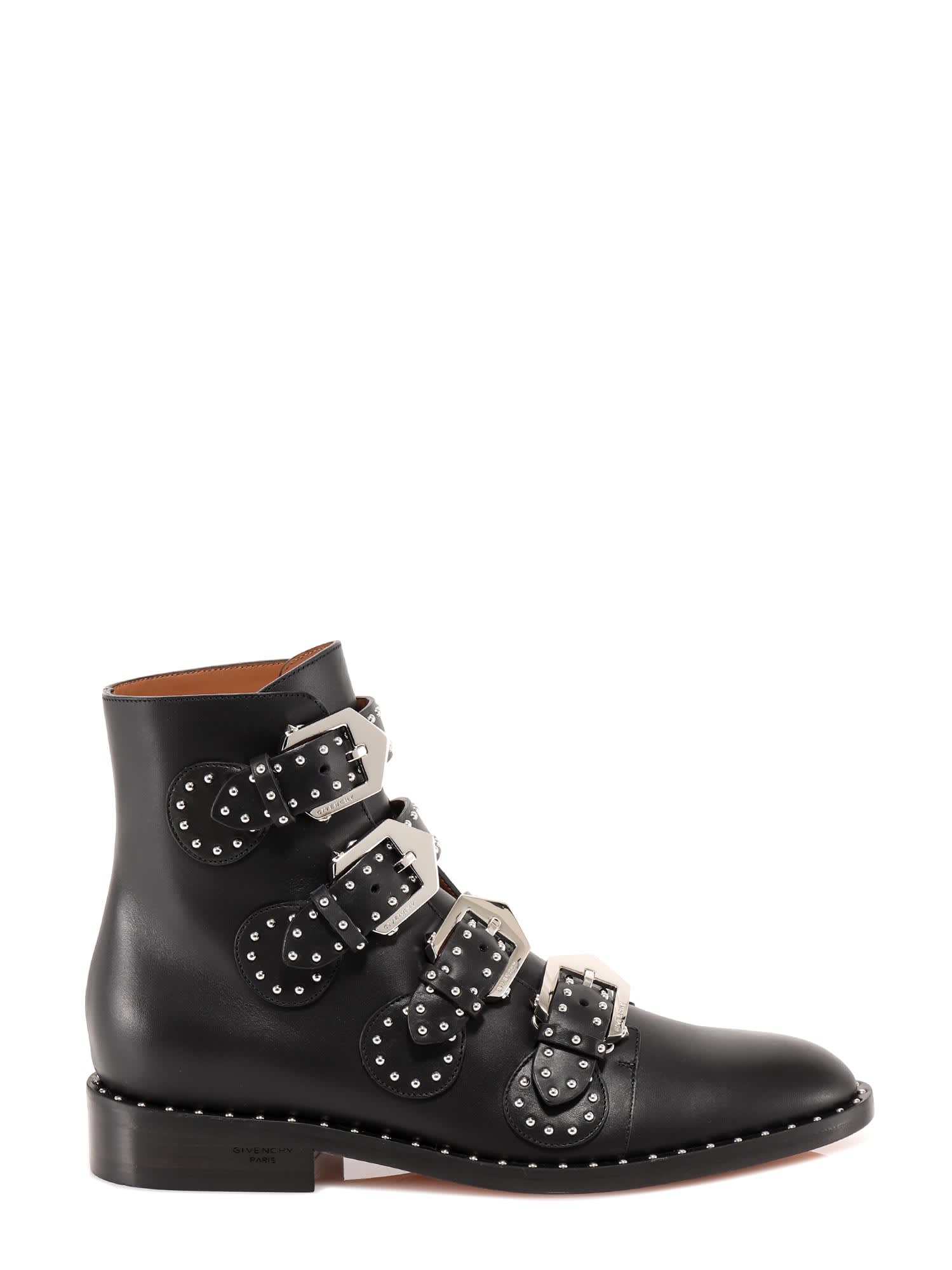 Buy Givenchy Studded Buckled Boots online, shop Givenchy shoes with free shipping