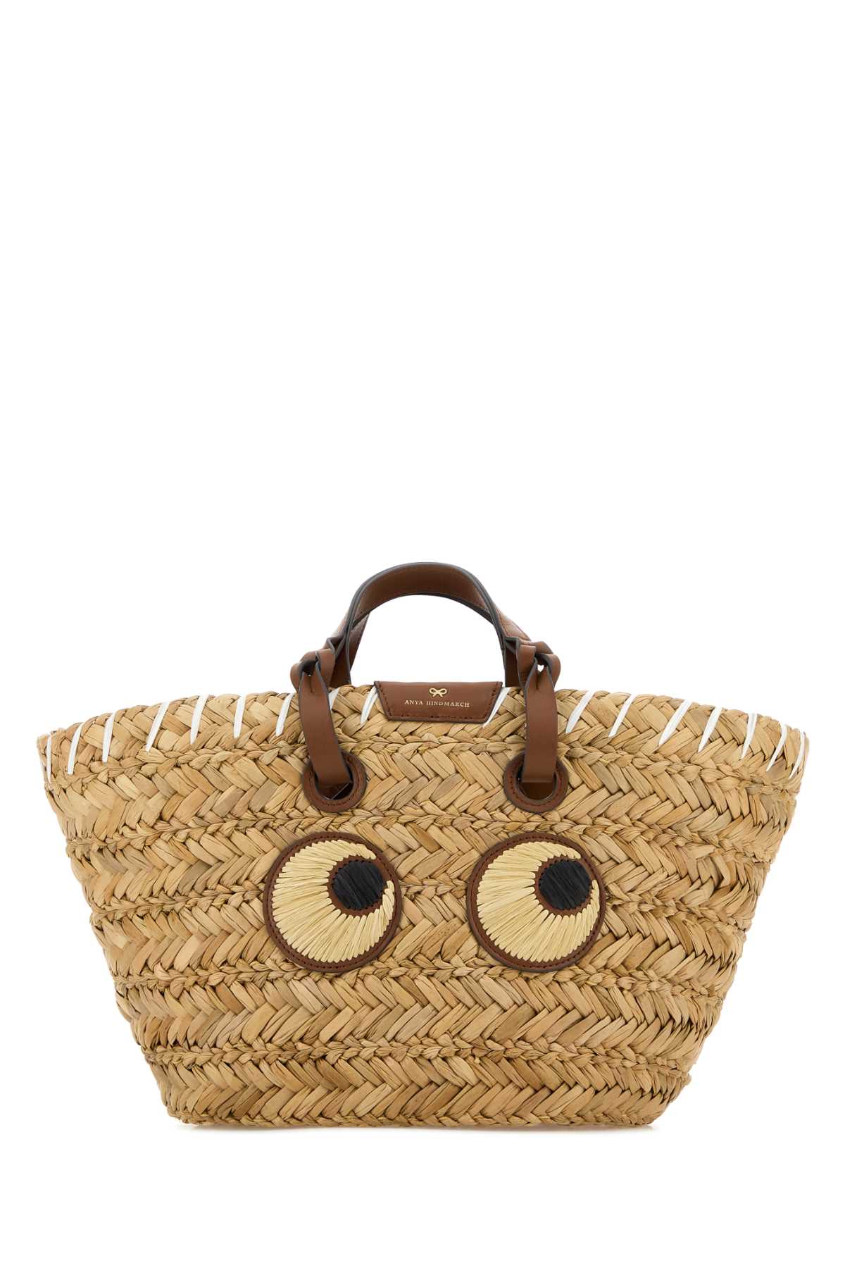 Anya Hindmarch Raffia Small Paper Eyes Shopping Bag