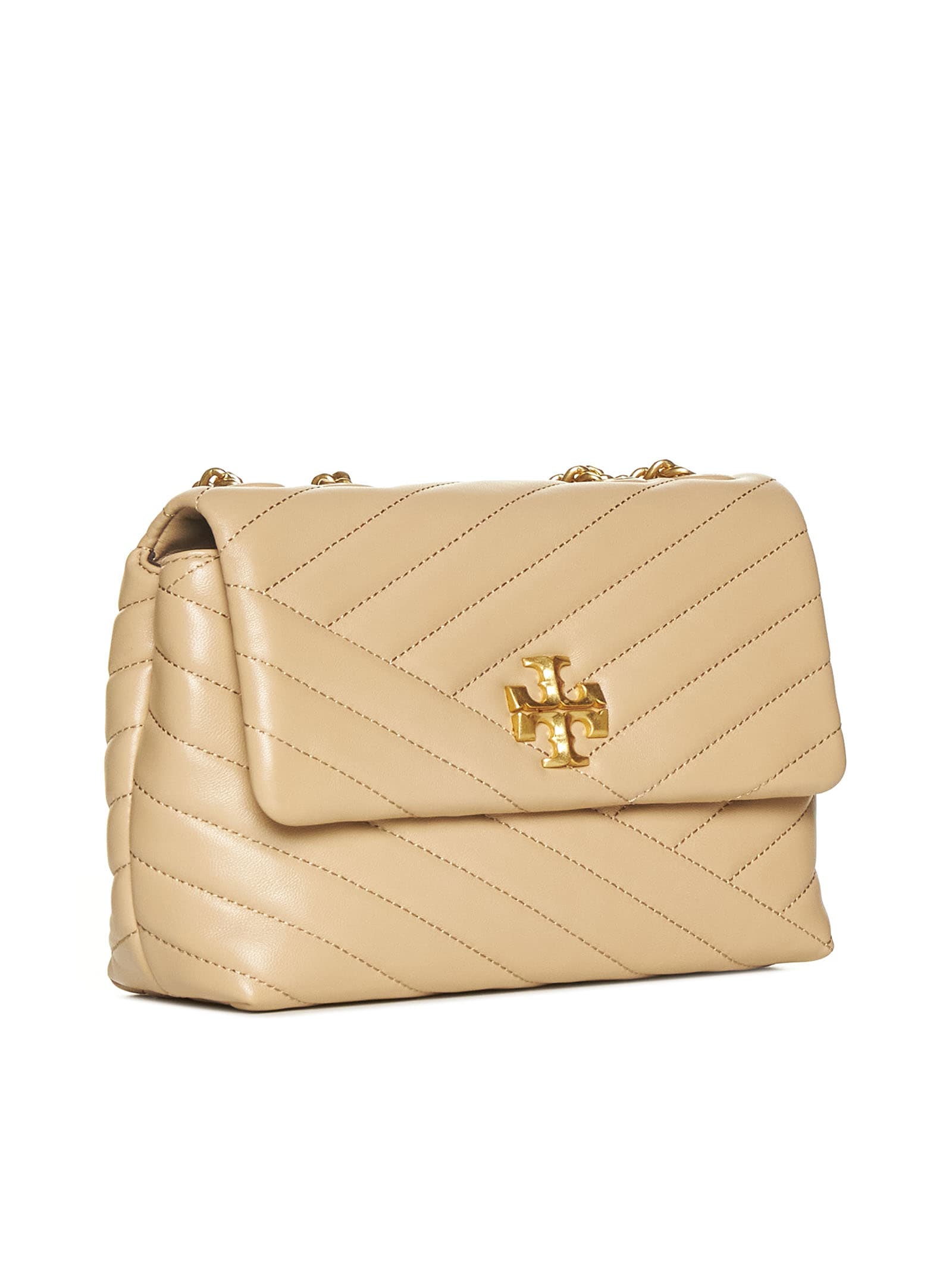 Tory Burch Kira Chevron Small Convertible Leather Shoulder Bag In Pink