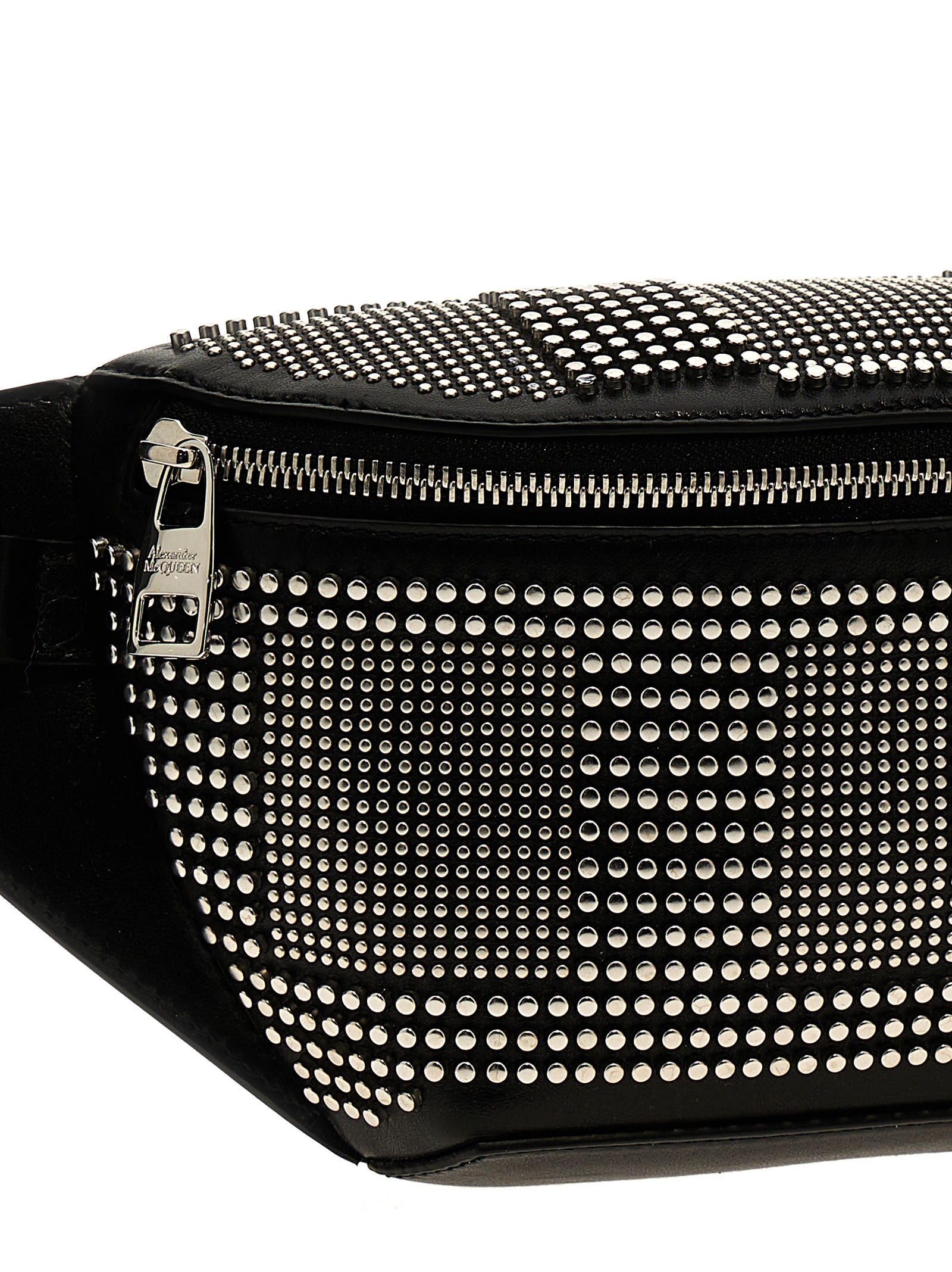 Shop Alexander Mcqueen Biker Fanny Pack In Black