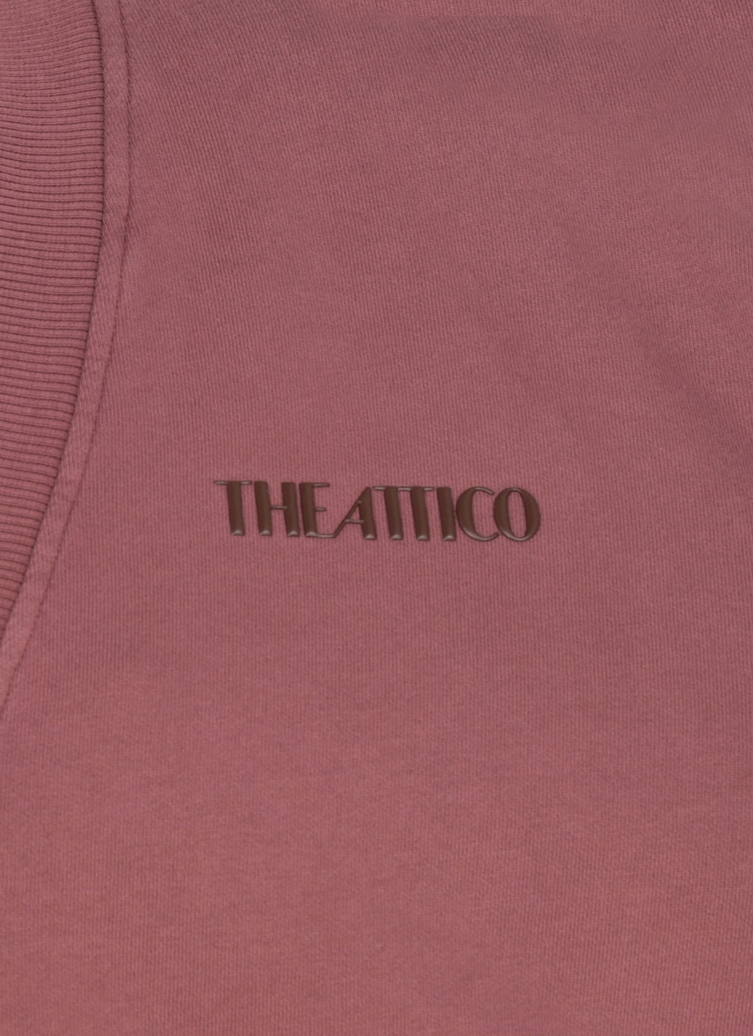 Attico Sweatshirt Mit Logo-stickerei In Burgundy