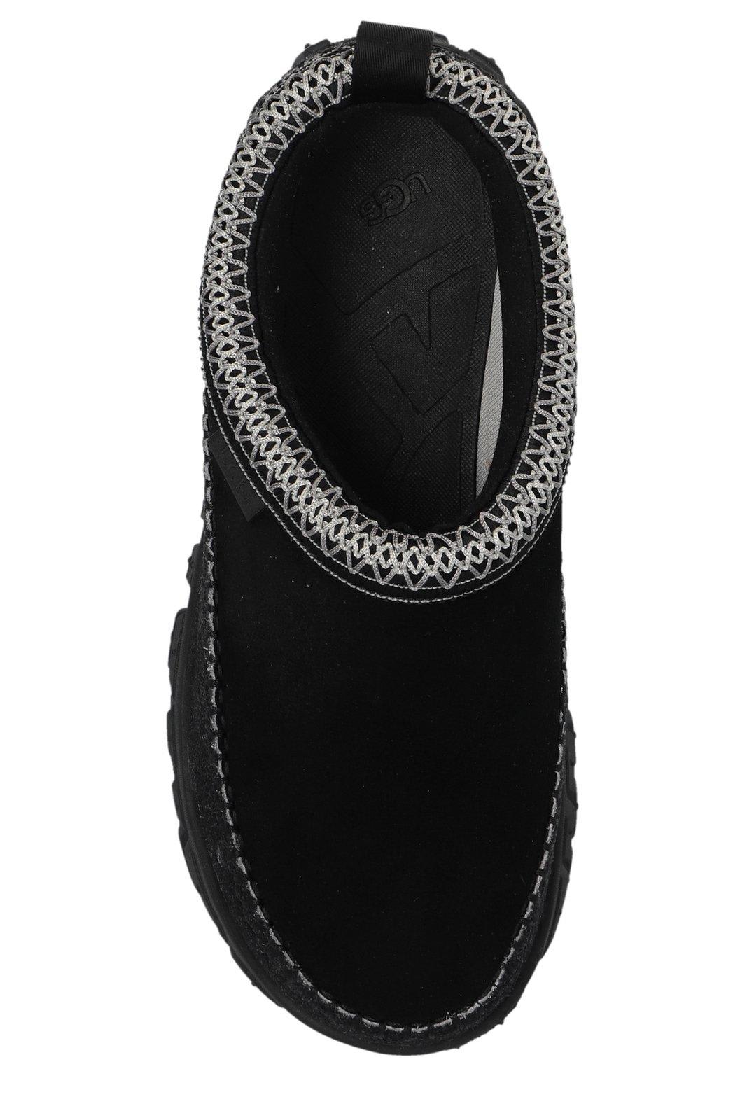 Ugg Venture Daze Platform Contrast Stitched Slippers In Black