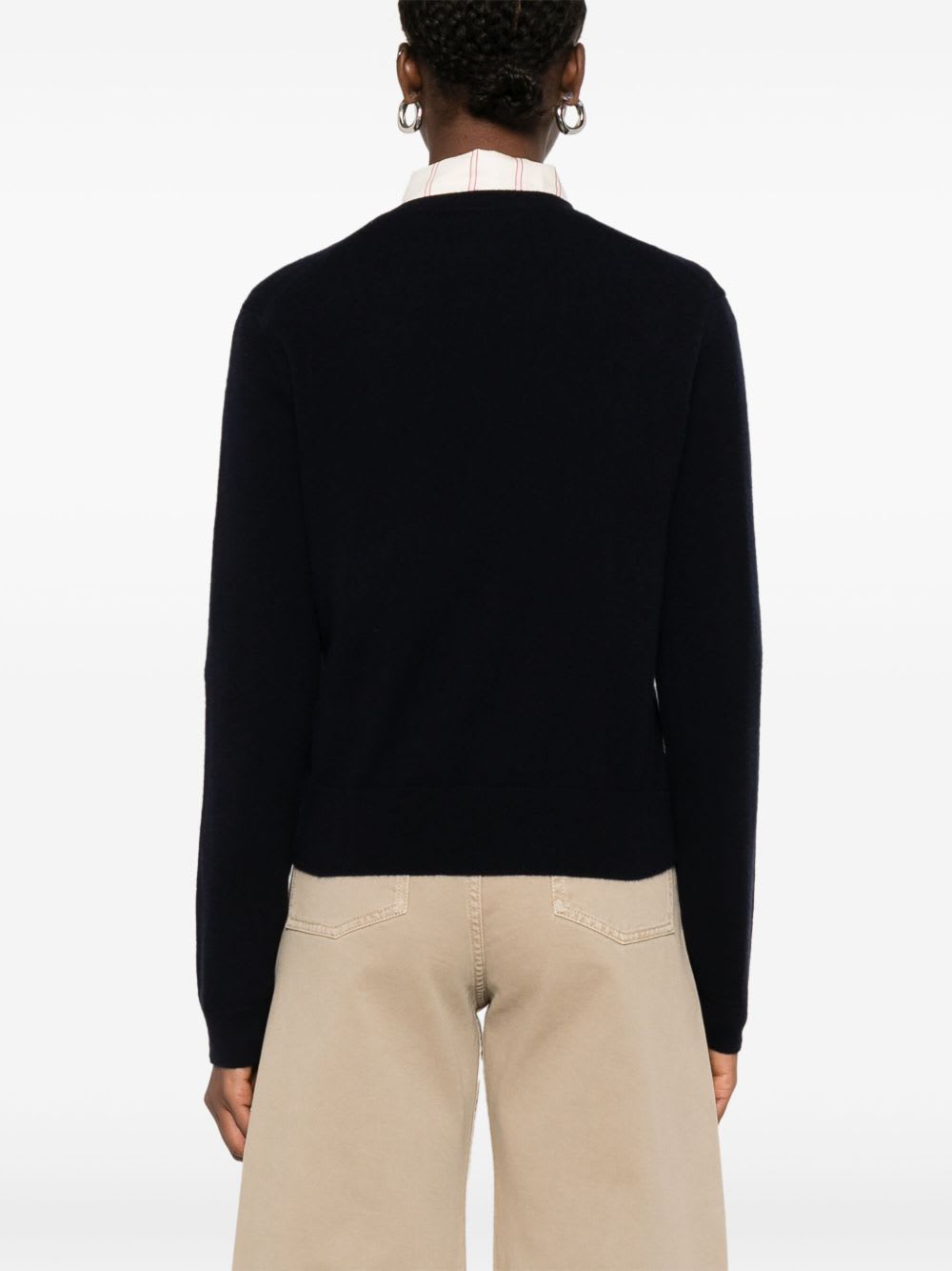 Totême Toteme Cashmere V-necked Sweater In Blue