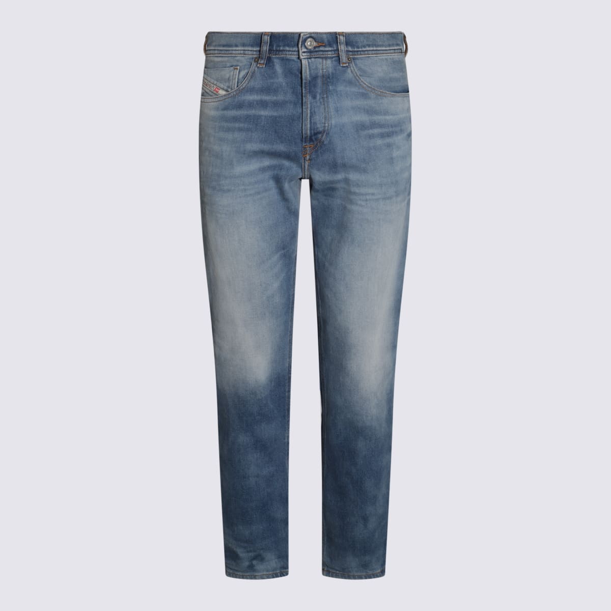 Blue Cotton Denim Jeans