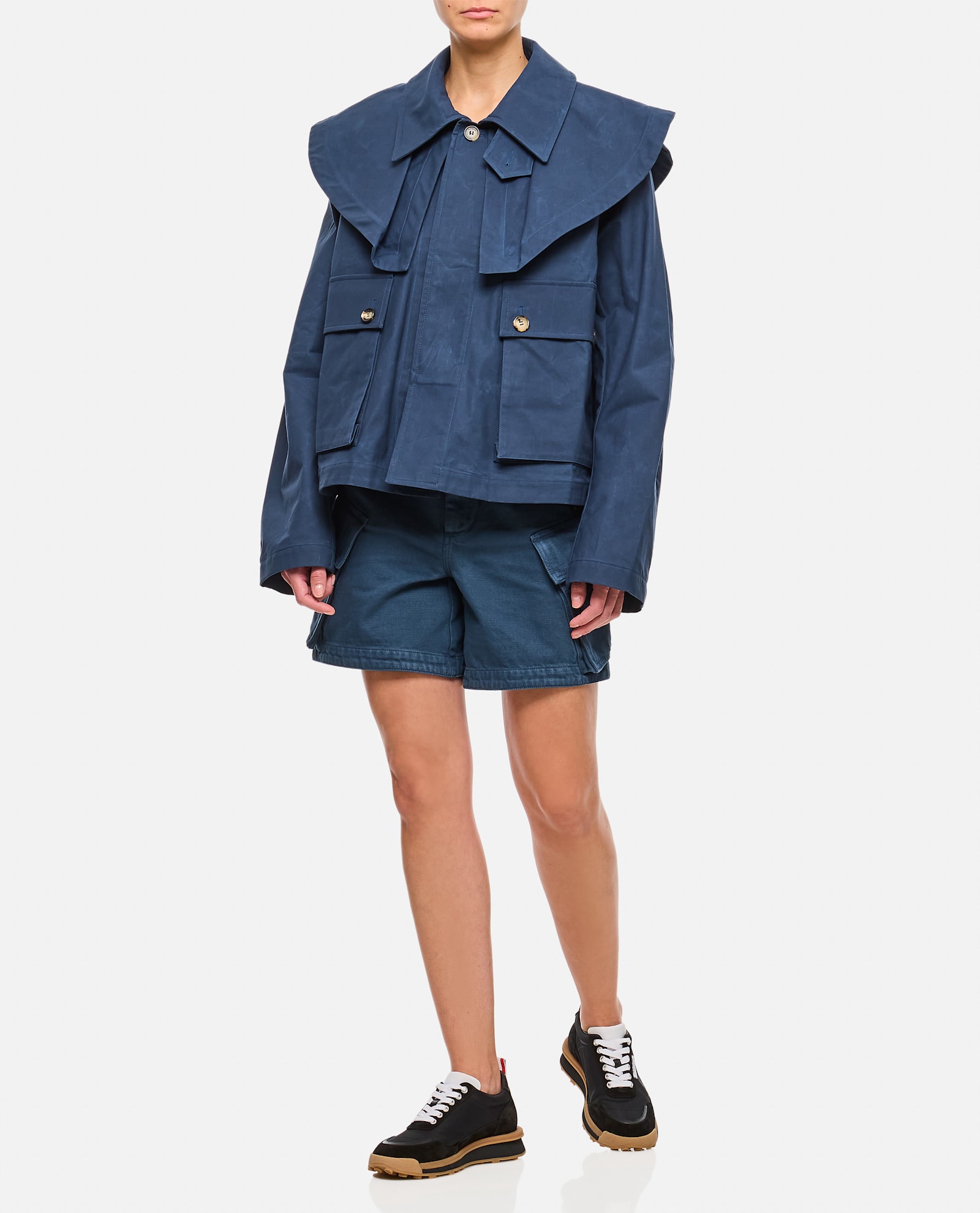 Jw Anderson Cargo Twill Shorts In Blue