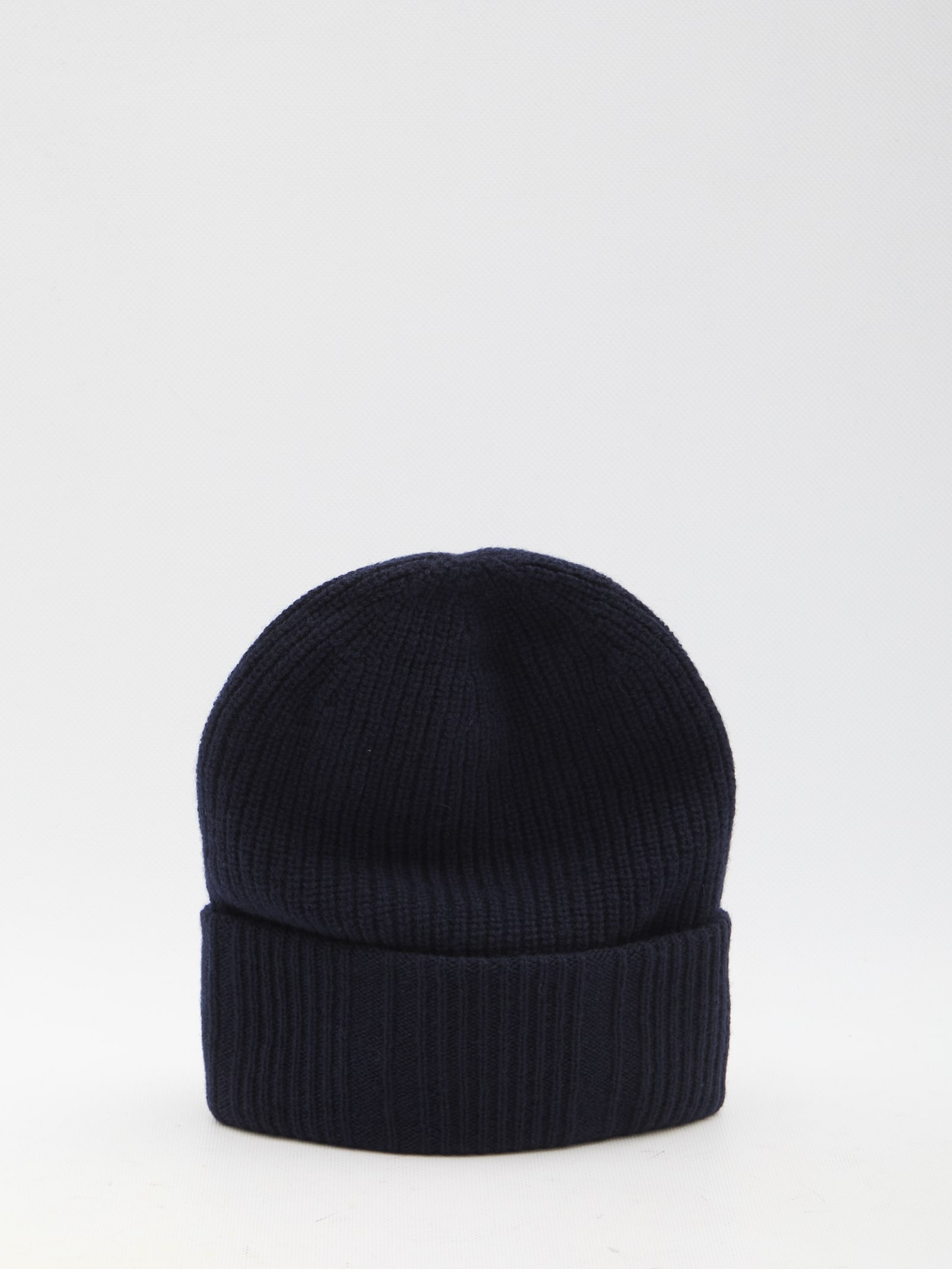 Shop Fendi Beanie In Wool And Cashmere In Blue