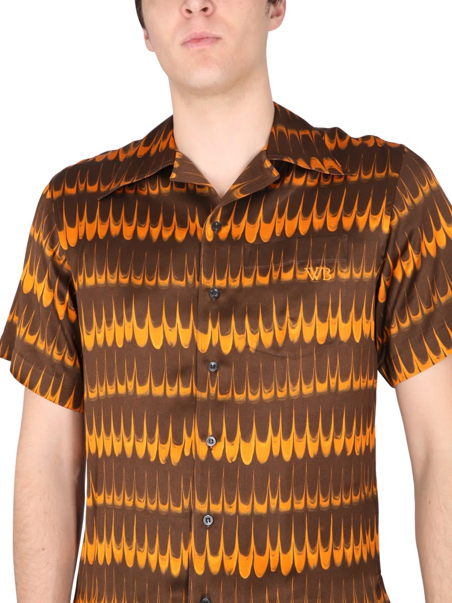 Shop Wales Bonner Rhythm Shirt In Brown