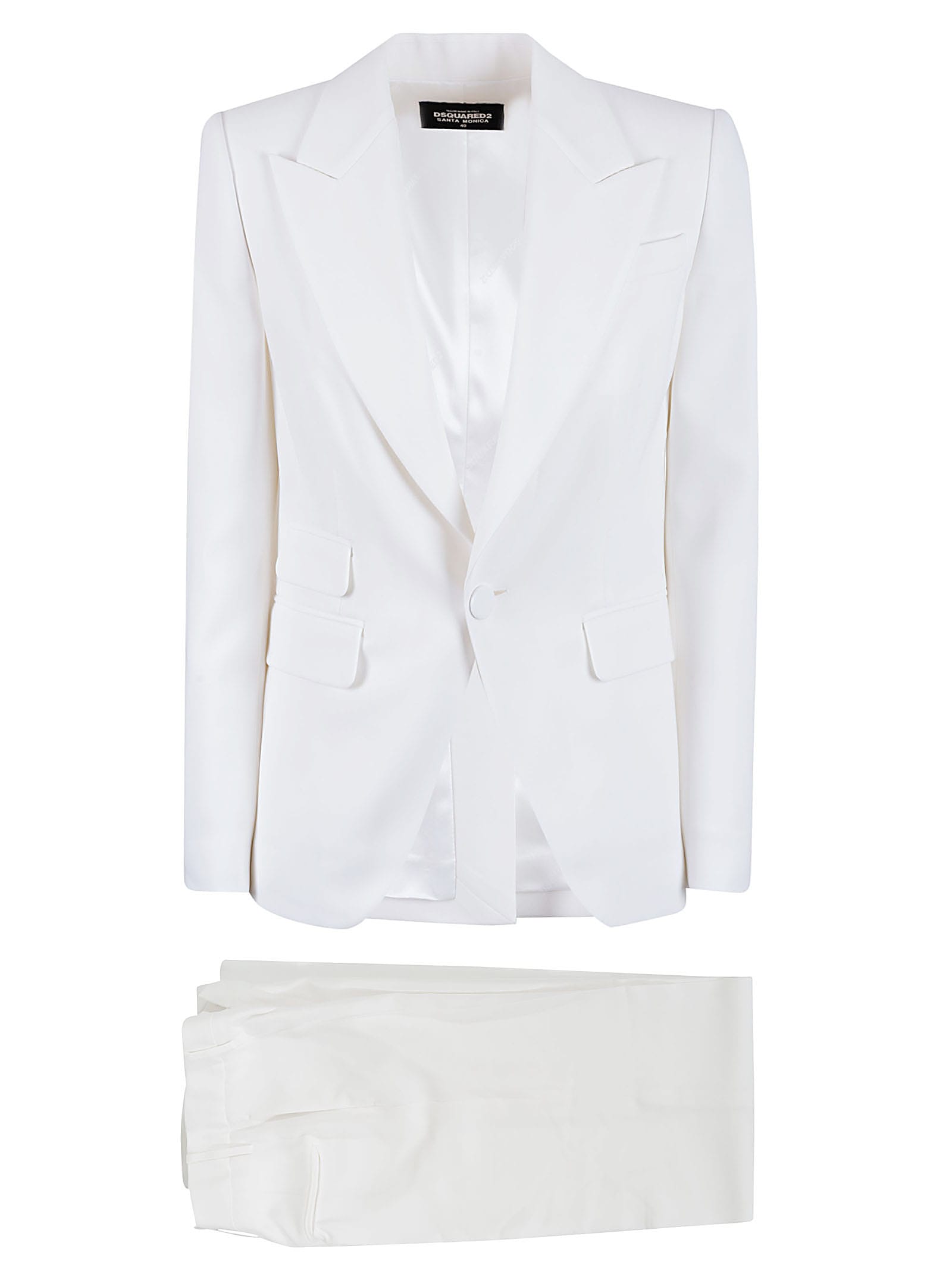 Dsquared2 Single-breasted Suit In White