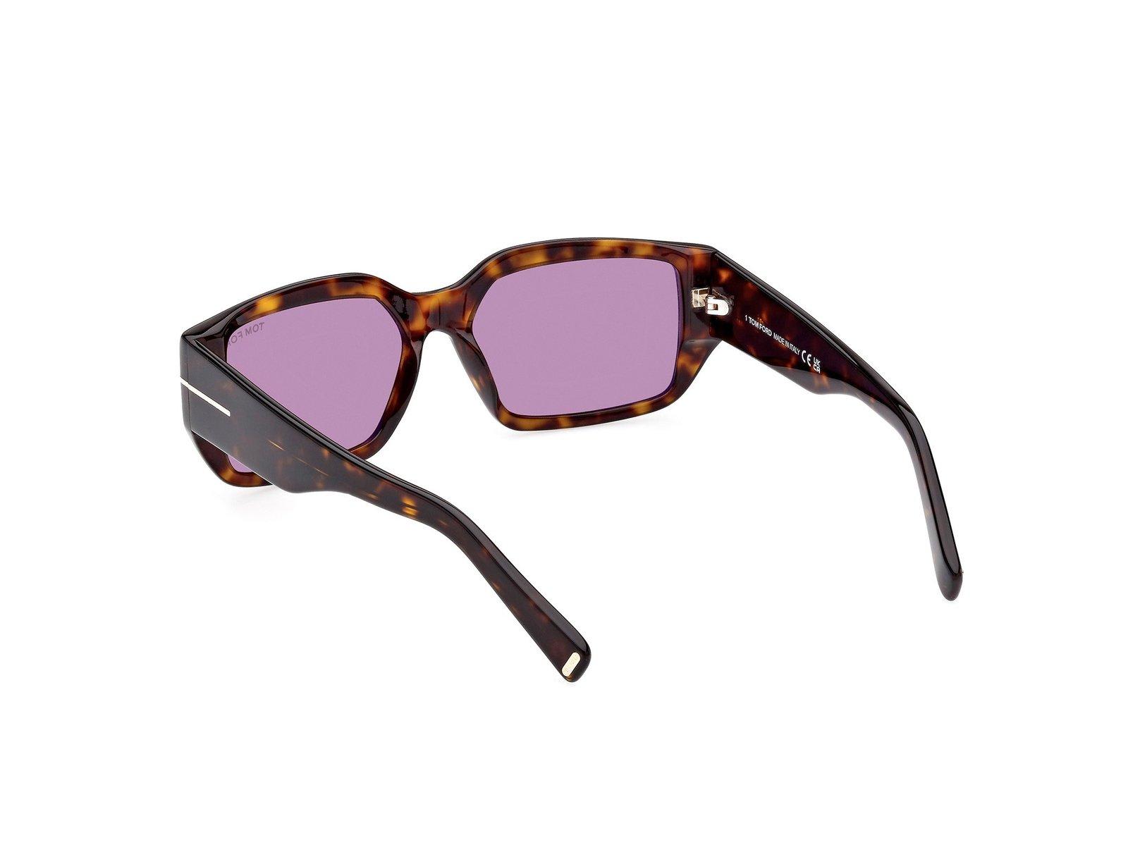 Tom Ford Rectangular Frame Sunglasses In 52y
