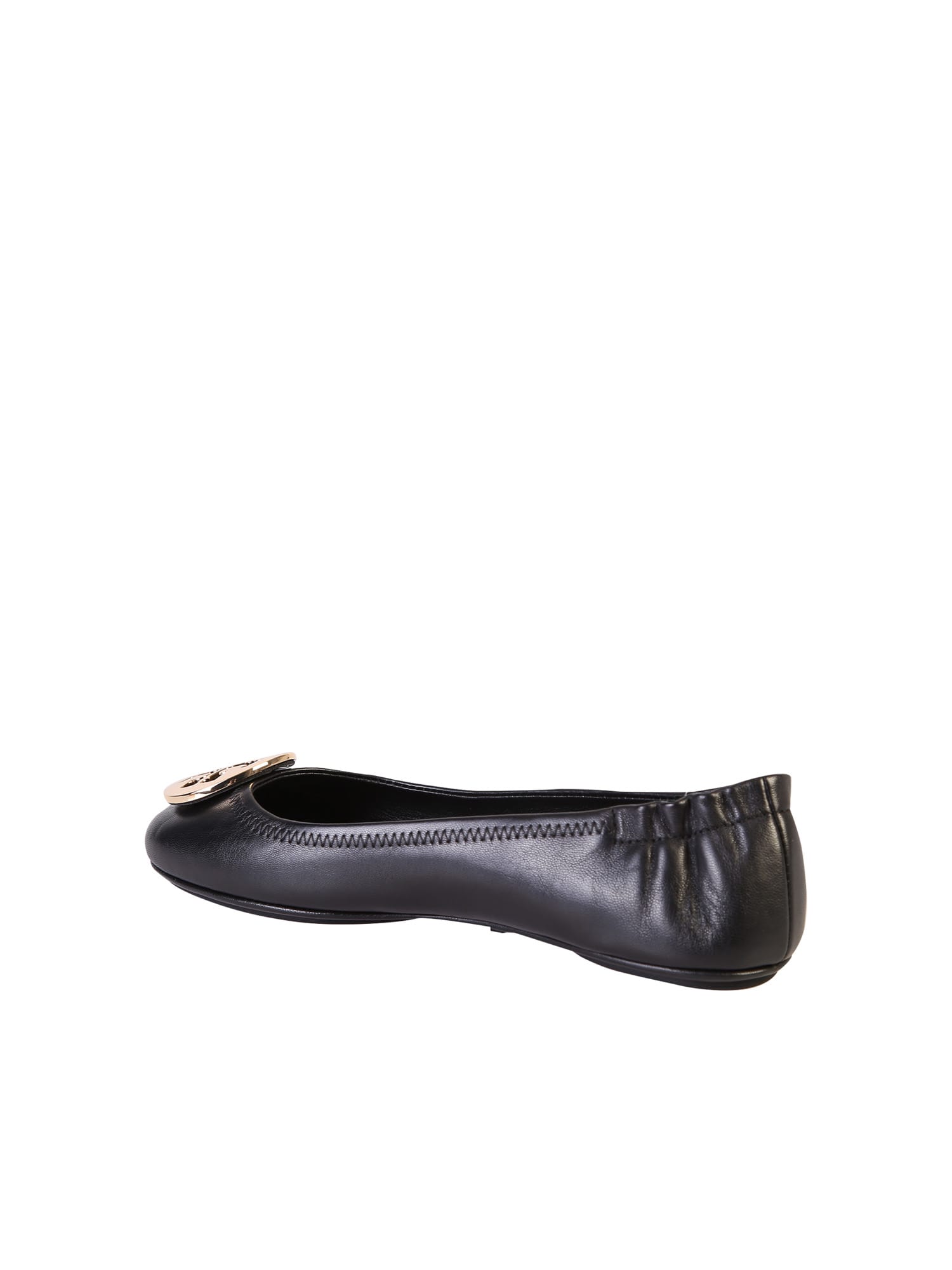 Shop Tory Burch Minnie Ballerina Flats In Black