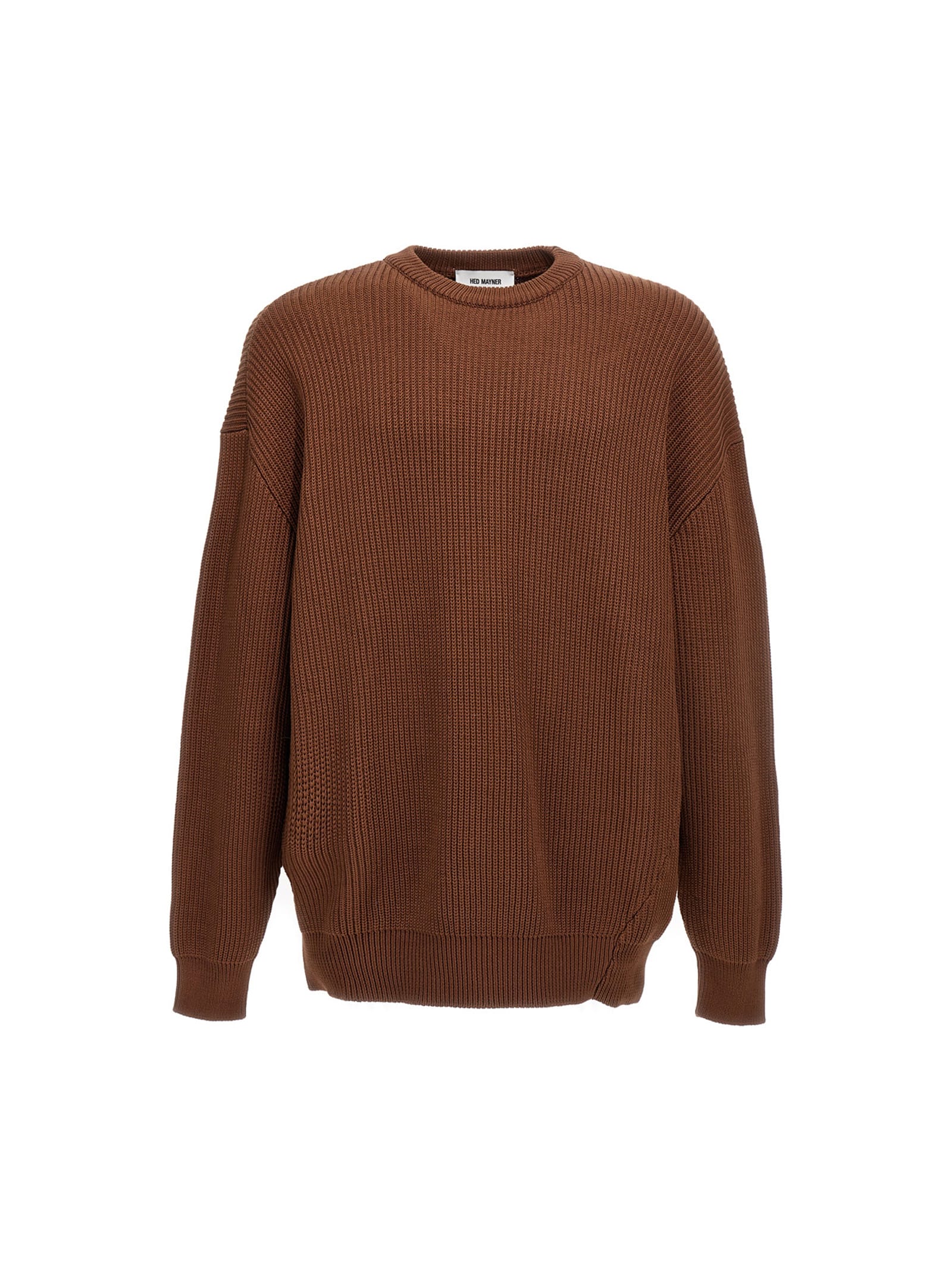 Shop Hed Mayner Twisted Sweater In Brown