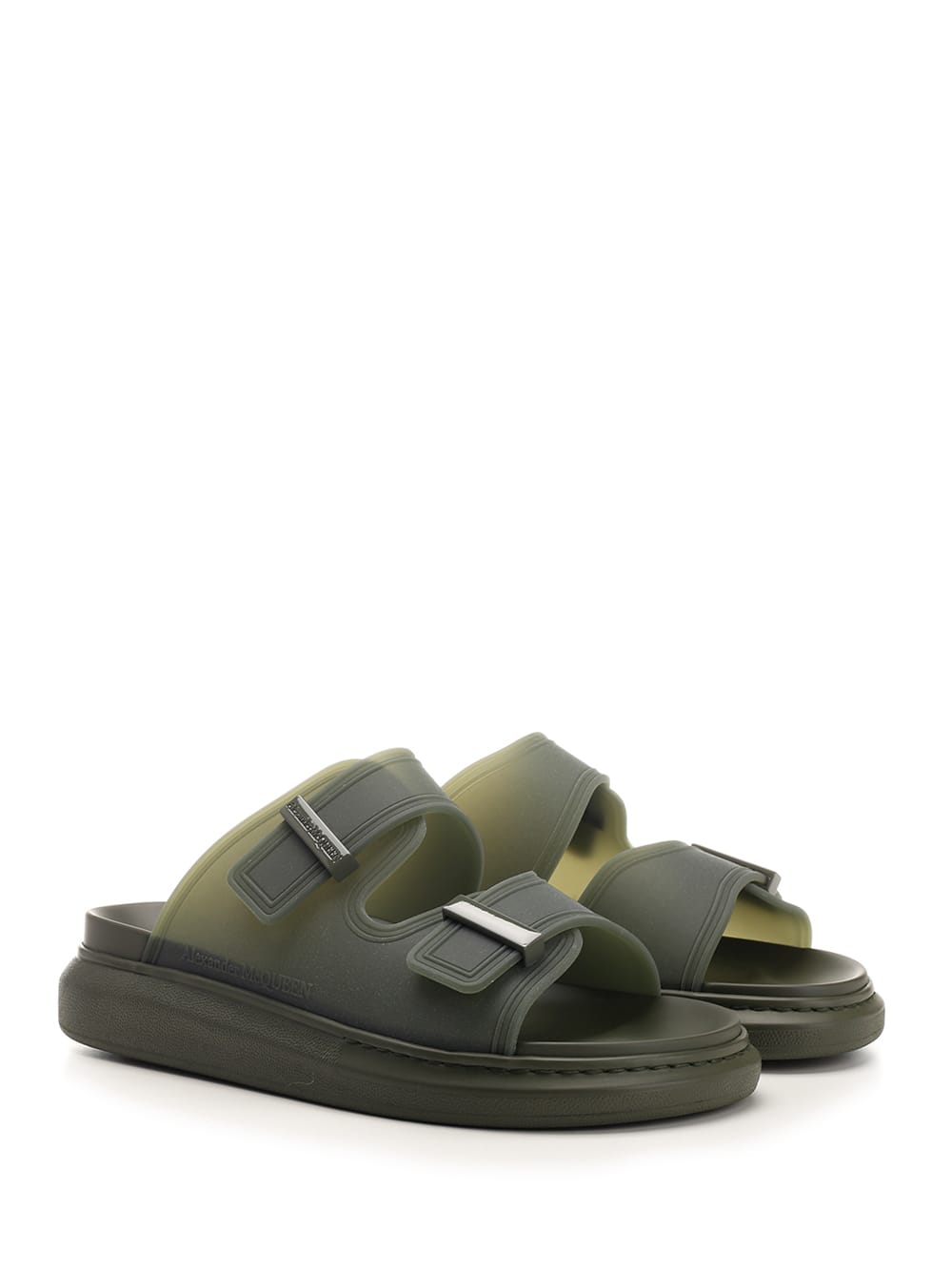 Shop Alexander Mcqueen Hybrid Sandal In Khaki