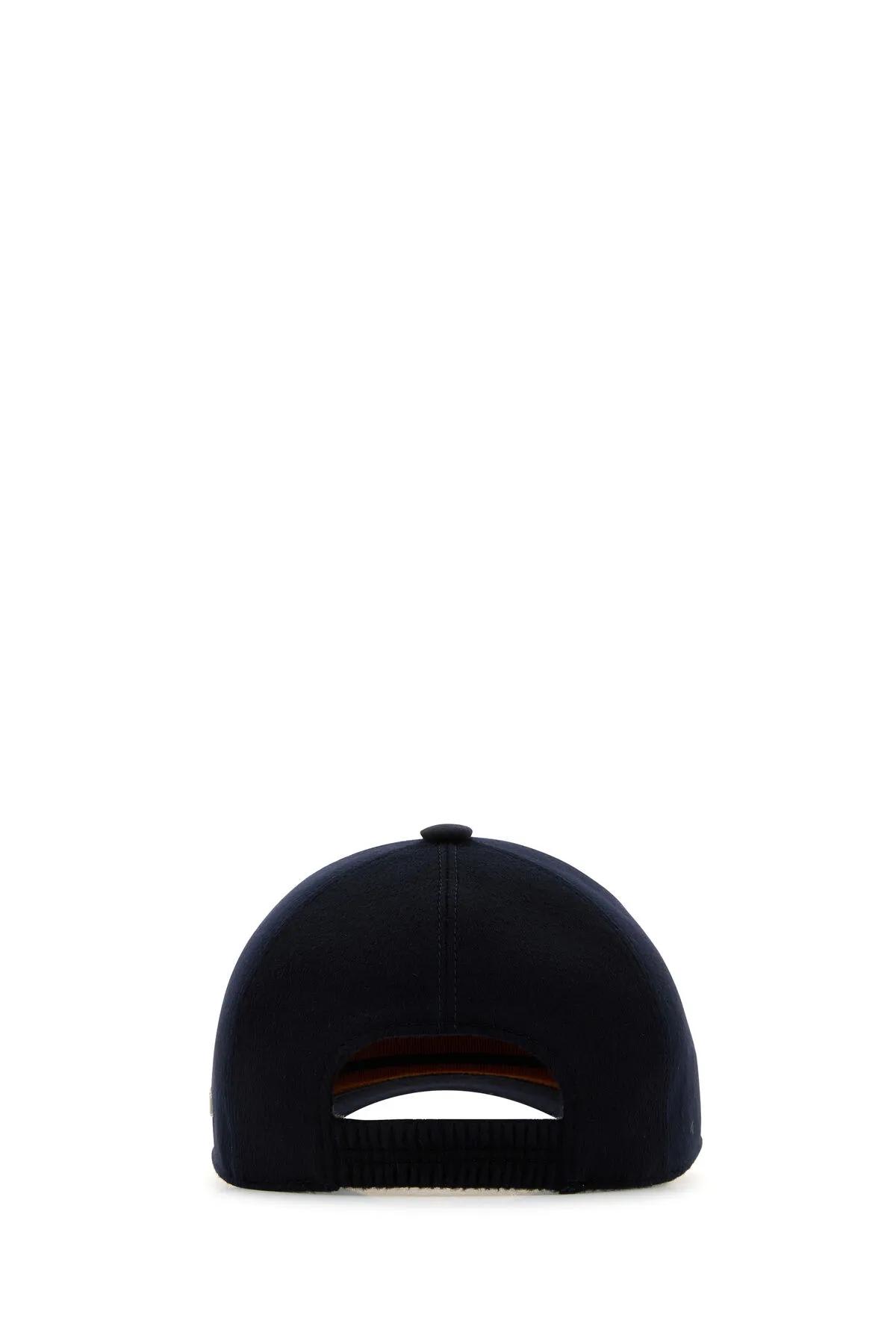 Shop Zegna Midnight Blue Cashmere Baseball Cap