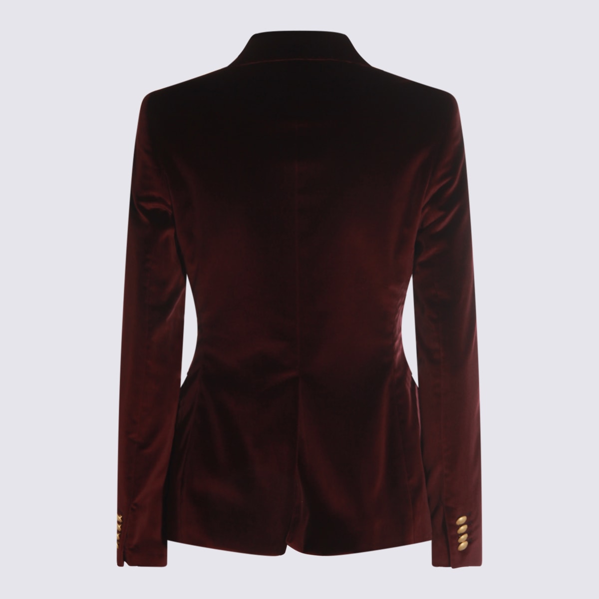 Tagliatore Double-breasted Velvet Blazer Gold-tone Buttons