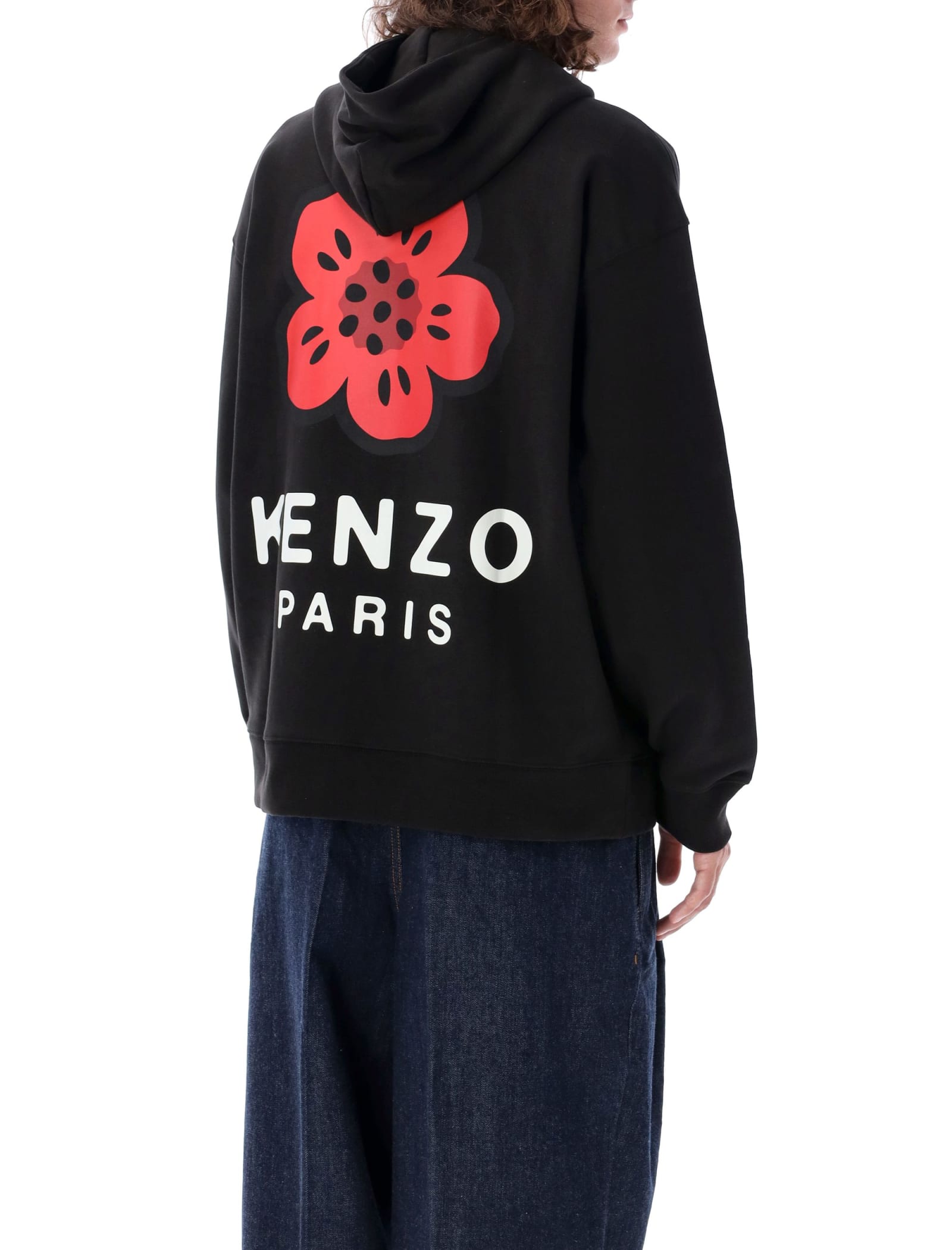 Shop Kenzo Gots Boke Over Hoodie In Black