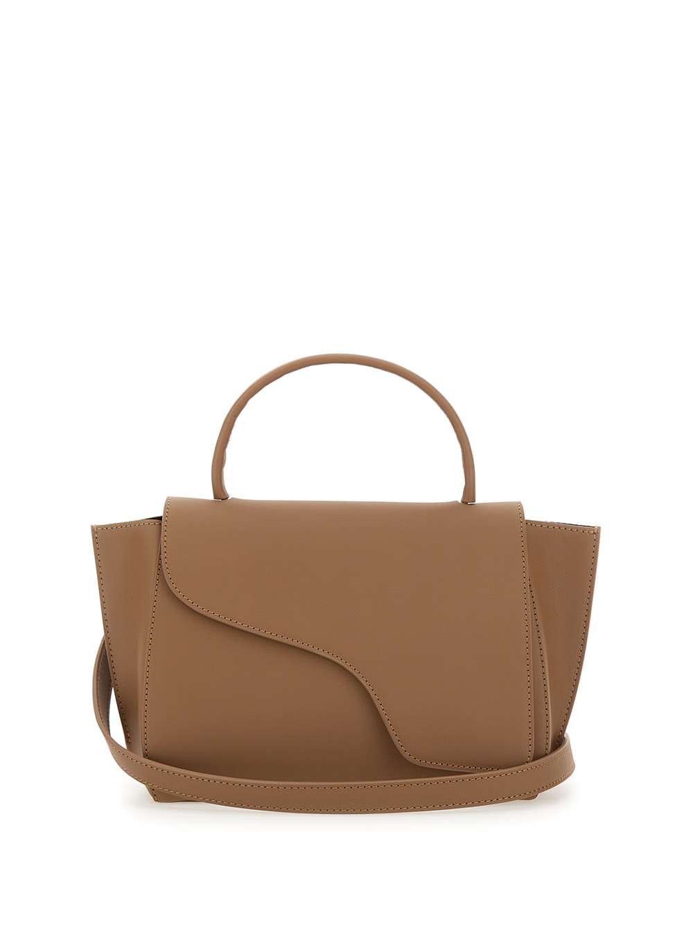 Shop Atp Atelier Arezzo Leather Bag In Beige