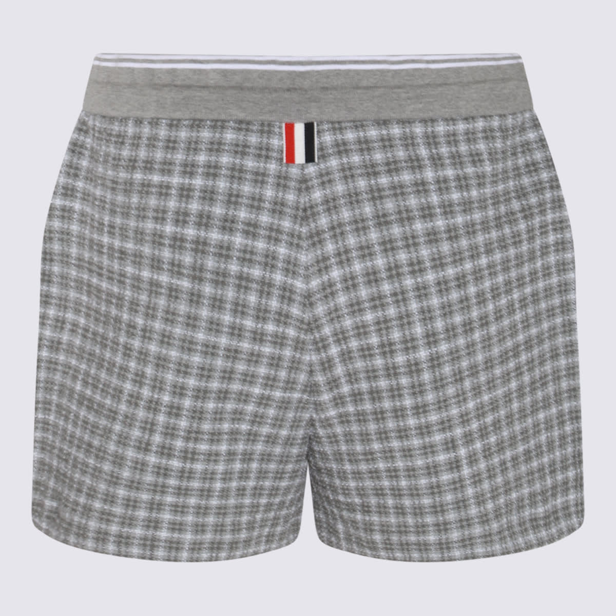 Shop Thom Browne Mid Grey Cotton Shorts