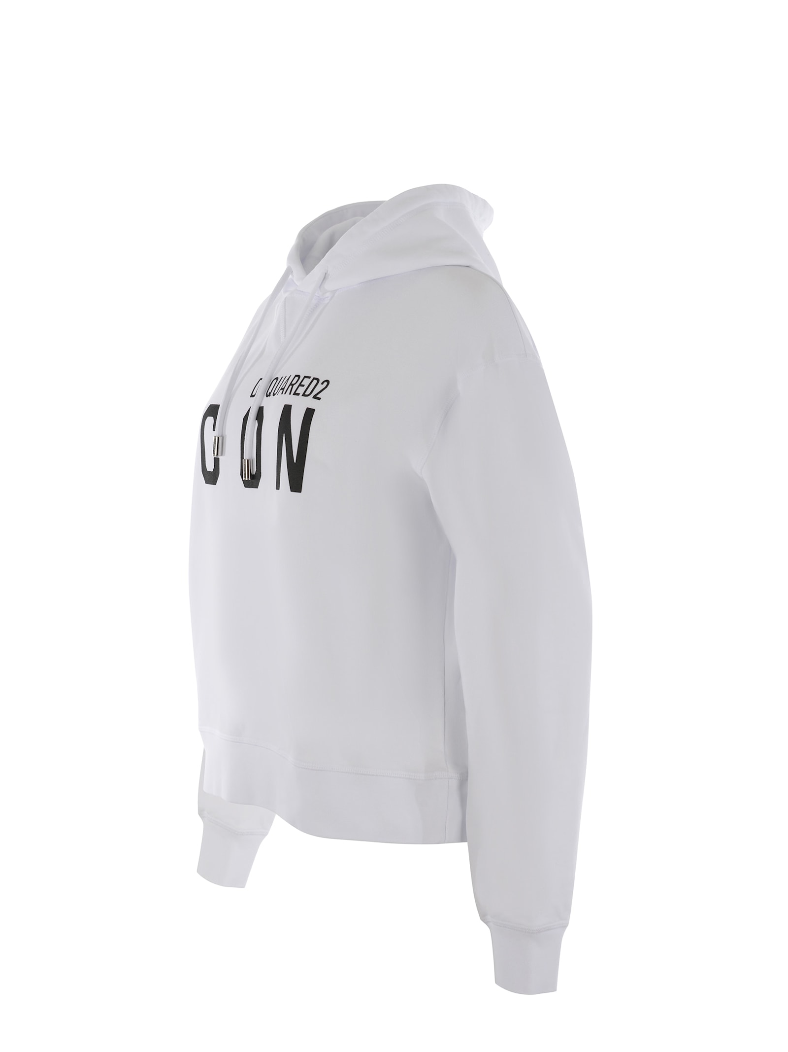 Shop Dsquared2 Hoodie  Icon Made Of Cotton In White