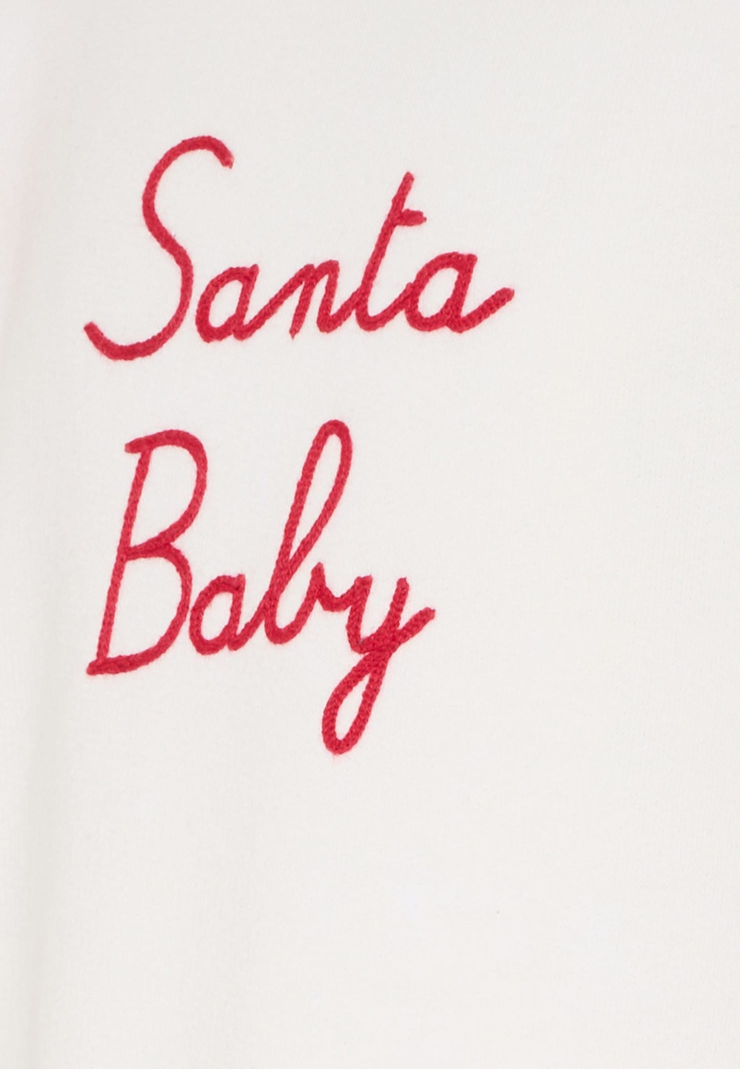 Mc2 Saint Barth White Sweatshirt For Kids With Gingerbread In White