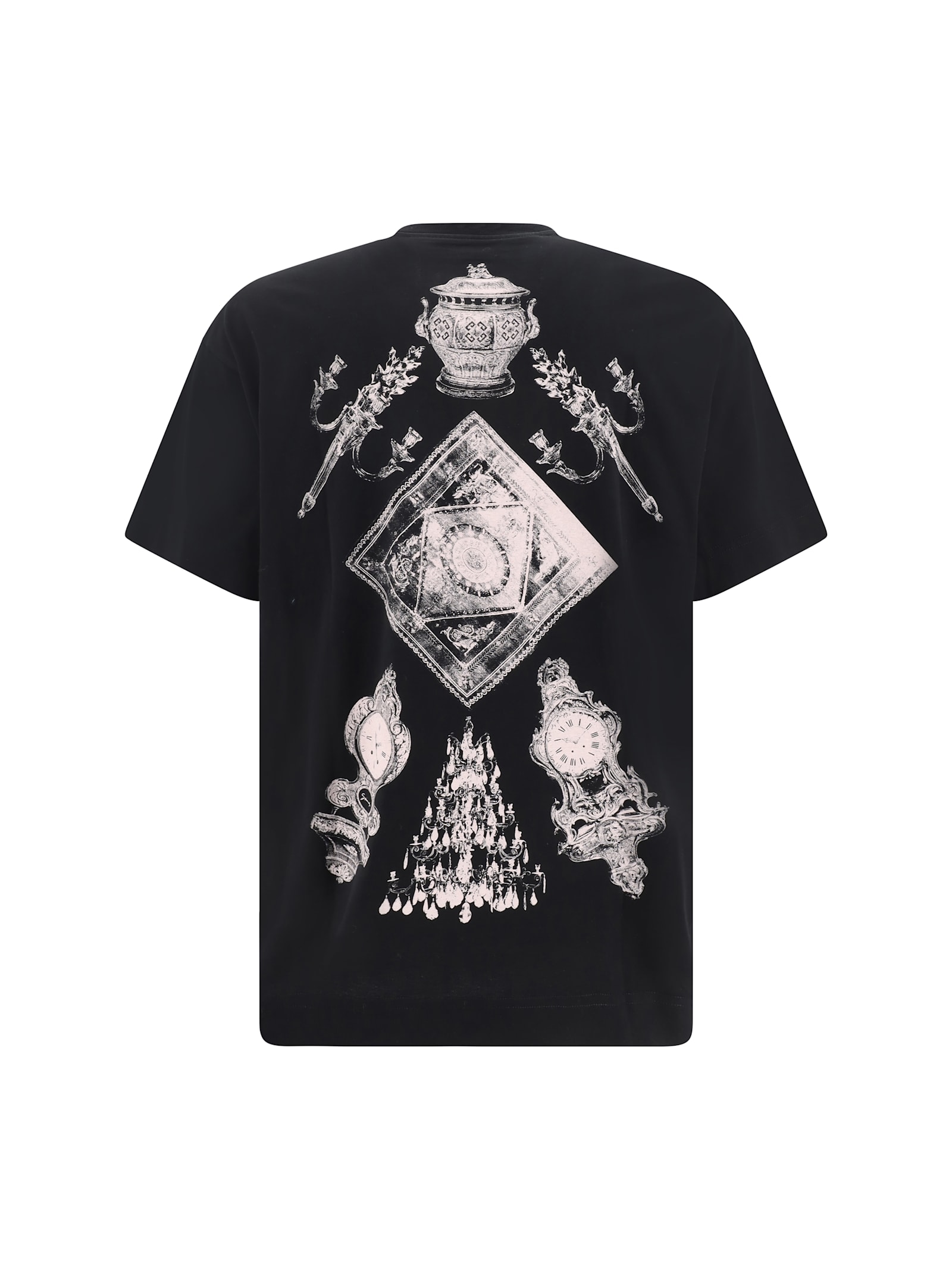 Givenchy T-shirt In Cotton With Hubert Objects Print In Black