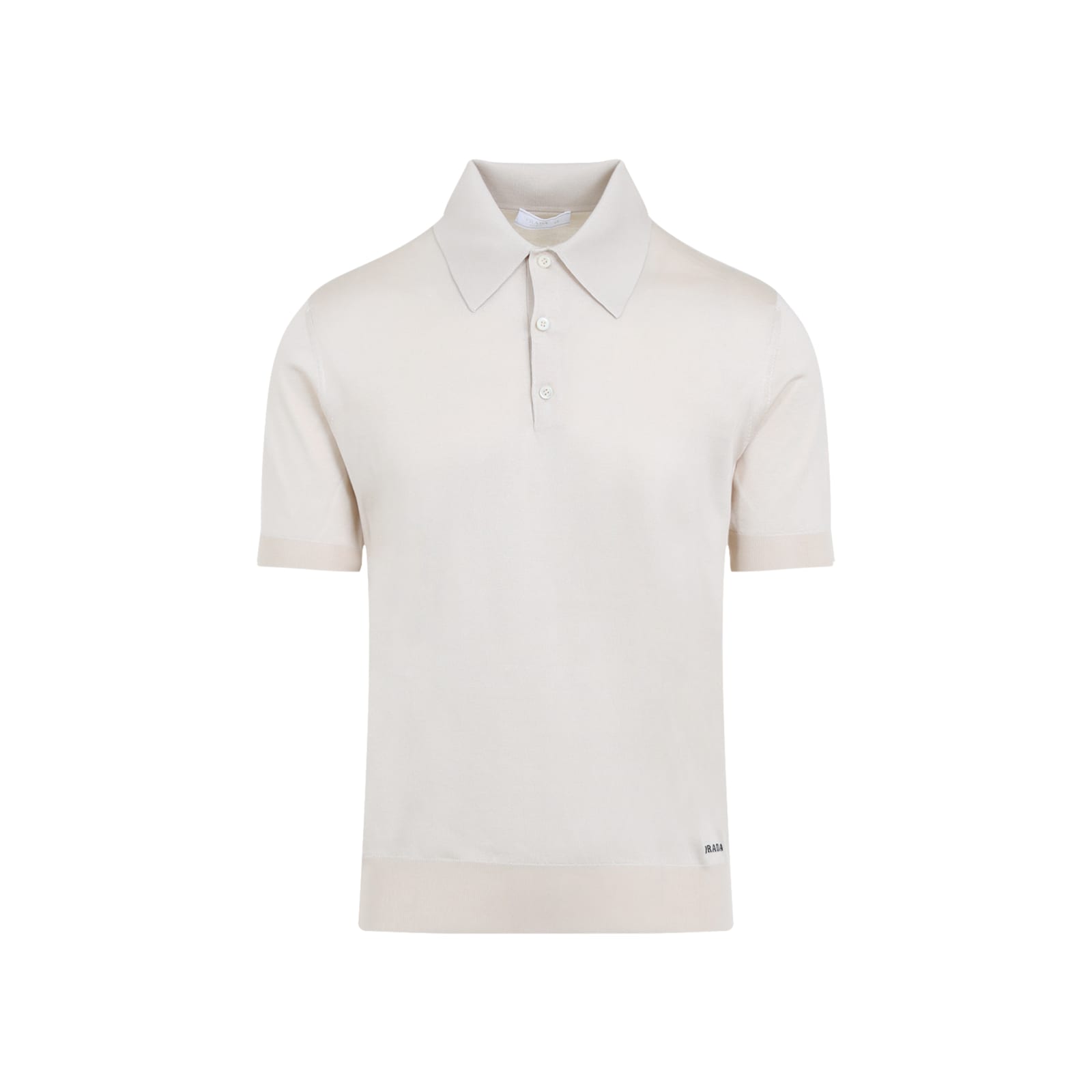 Prada Natural Silk T-shirts And Polos In White
