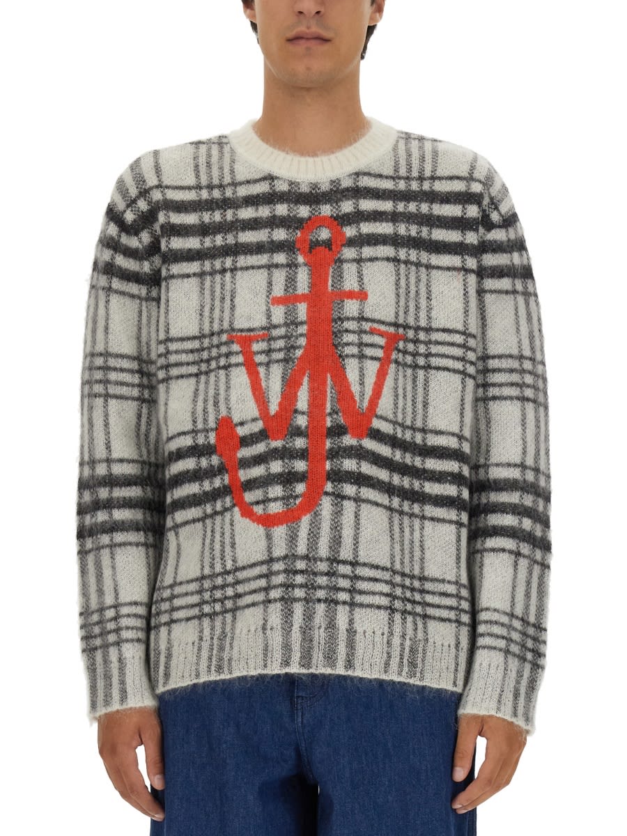 Shop Jw Anderson Jersey With Logo In Multicolour