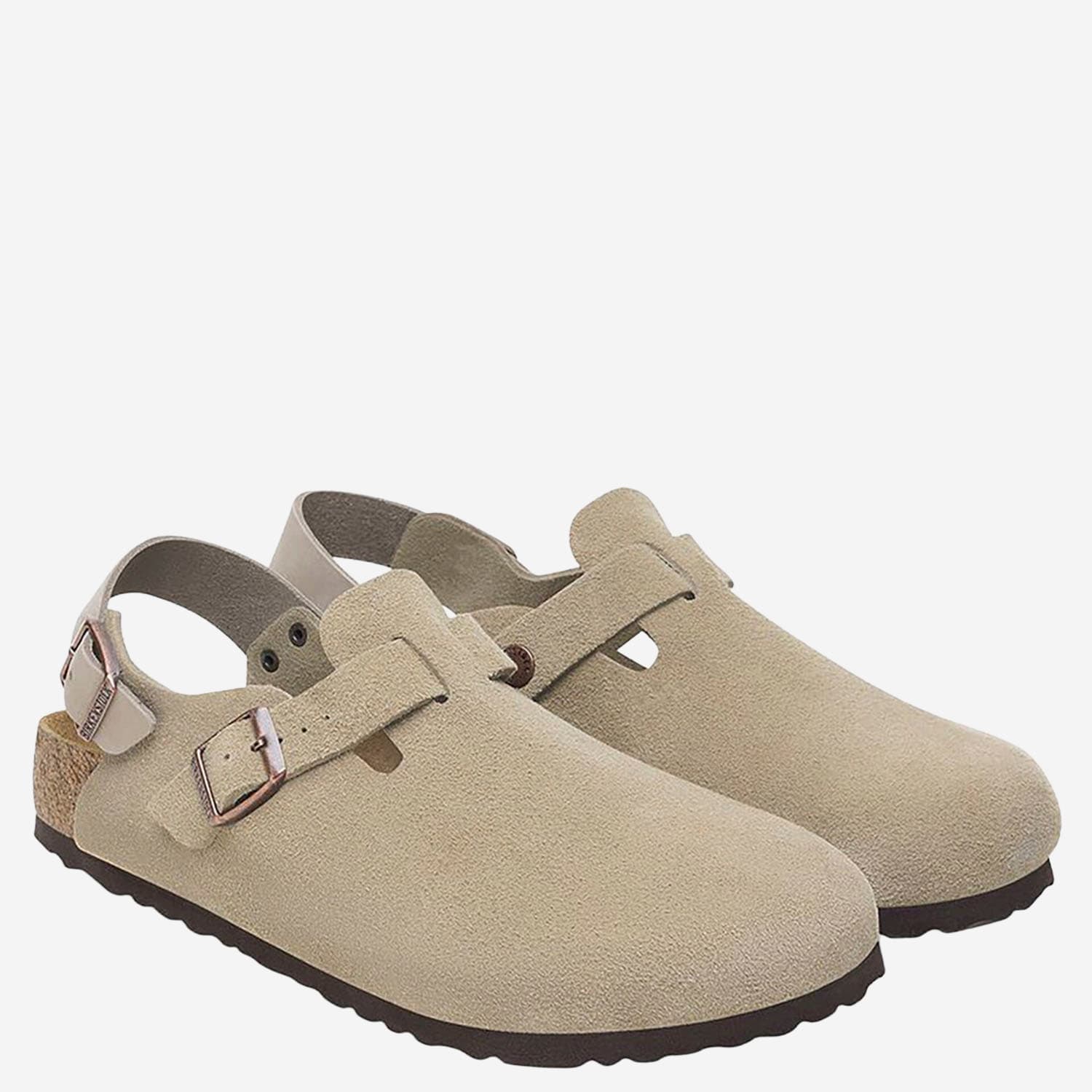 Birkenstock Tokio In Suede In Neutral