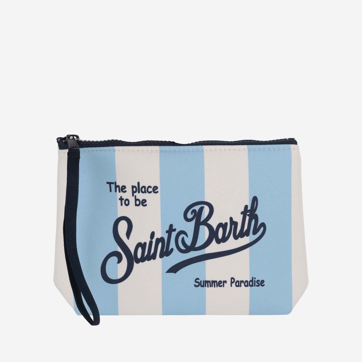 Scuba Clutch Bag With Striped Pattern