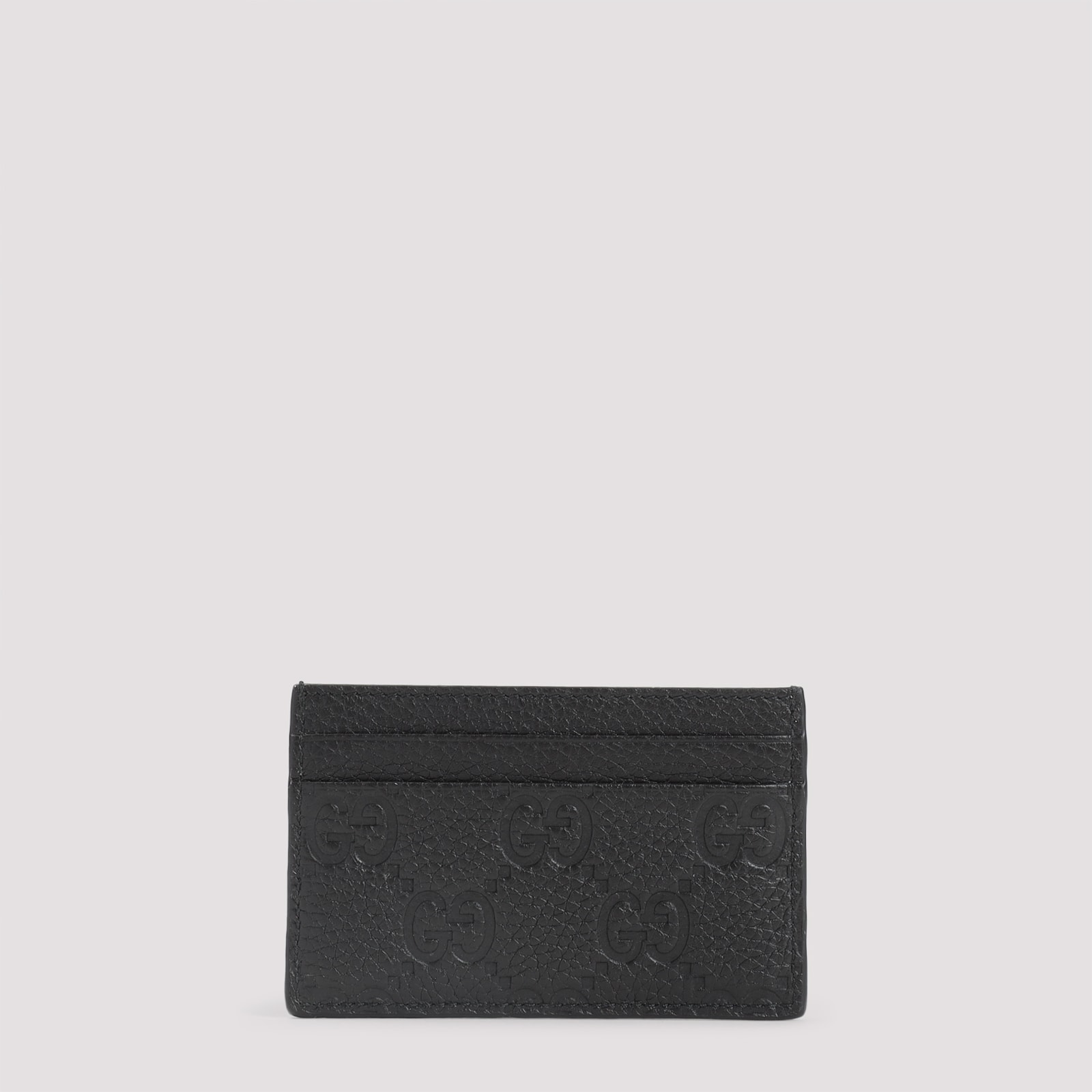 Gucci Imprint Credit Card Case In Black