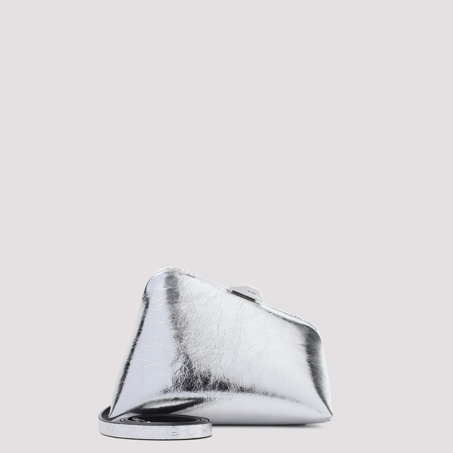 Shop Attico Midnight Clutch In Silver