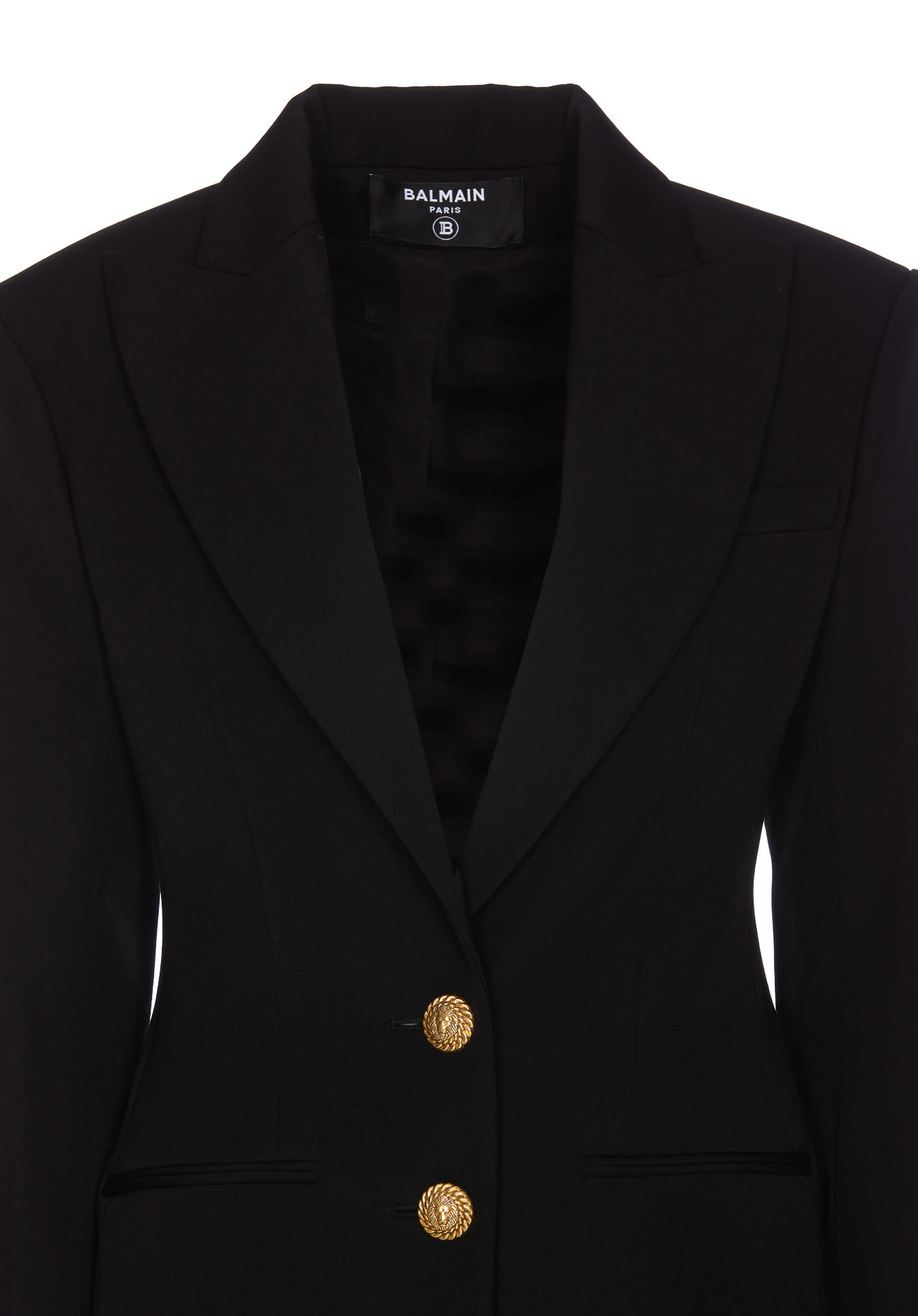 Shop Balmain 2 Buttons Jacket In Black
