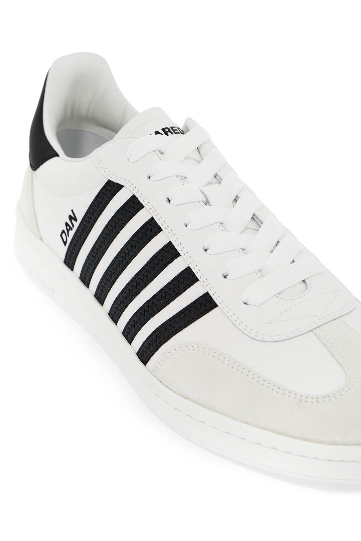 Shop Dsquared2 Boxer Sneakers In Bianco+nero (white)