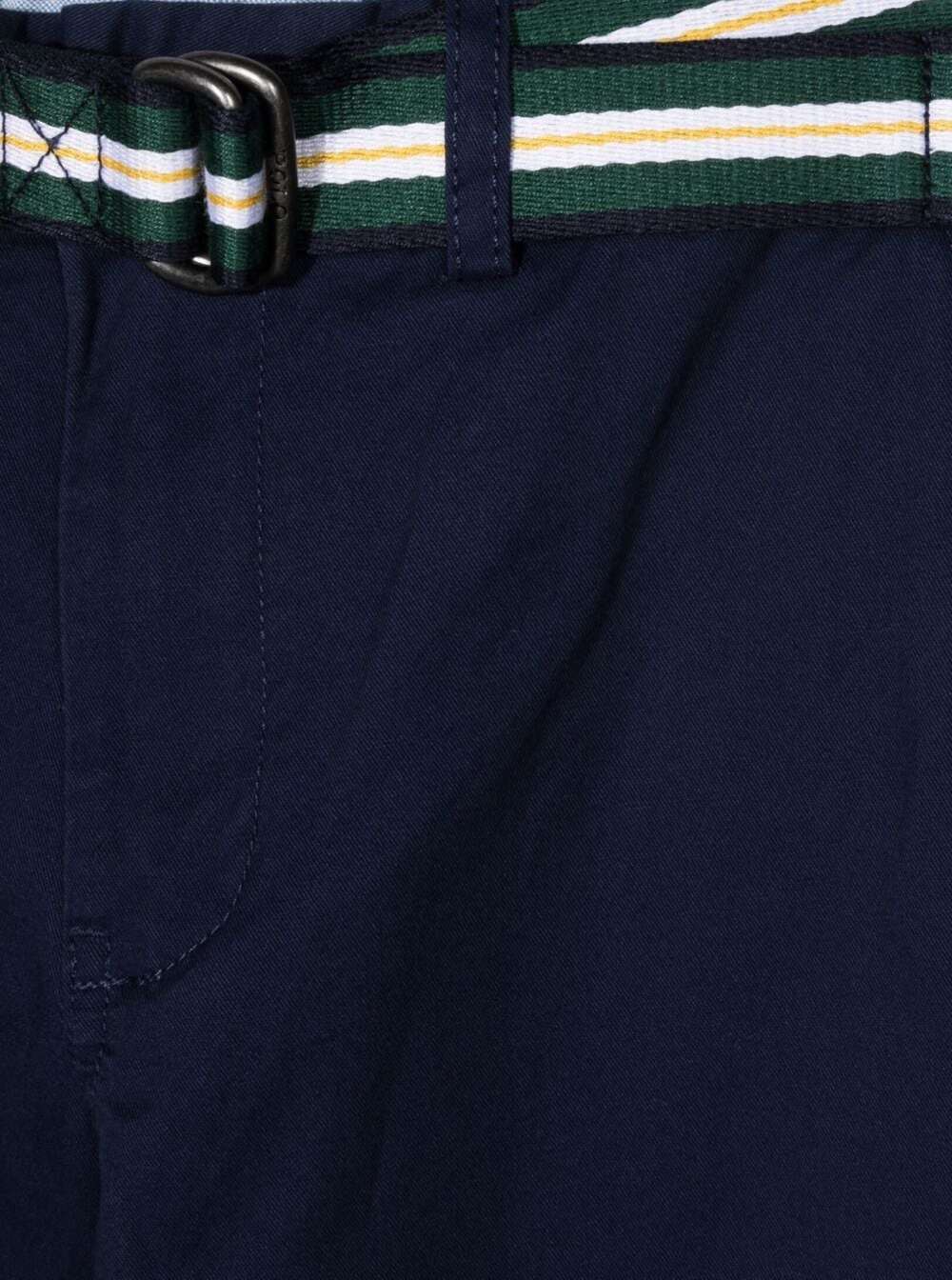 Shop Polo Ralph Lauren Kids Boys Blue Cotton Trousers With Belt