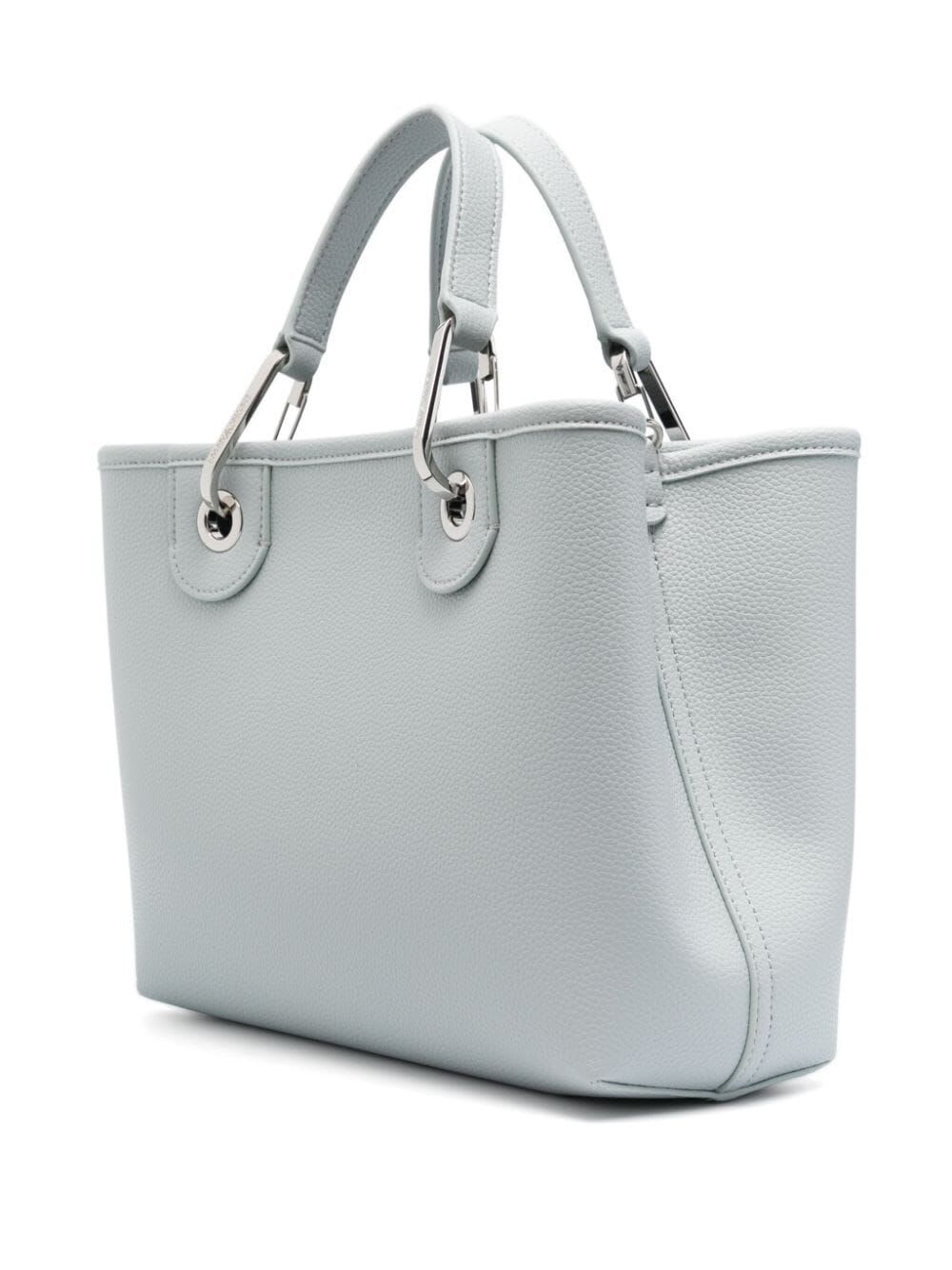 Shop Emporio Armani Shopping Bag In Poudre Storm