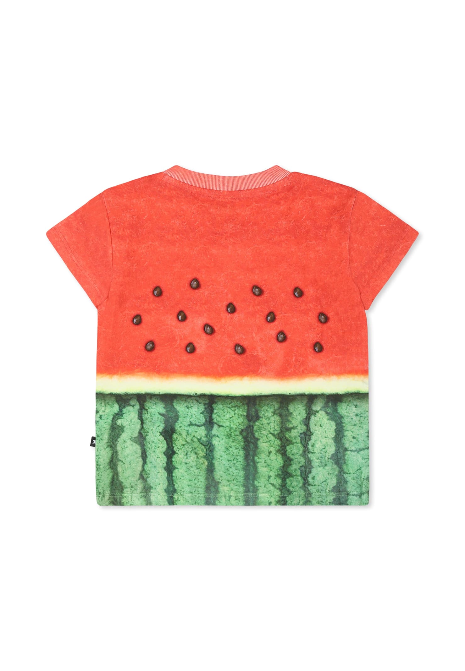 Molo Multicolor Romper For Babykids With Watermelon Print In Red