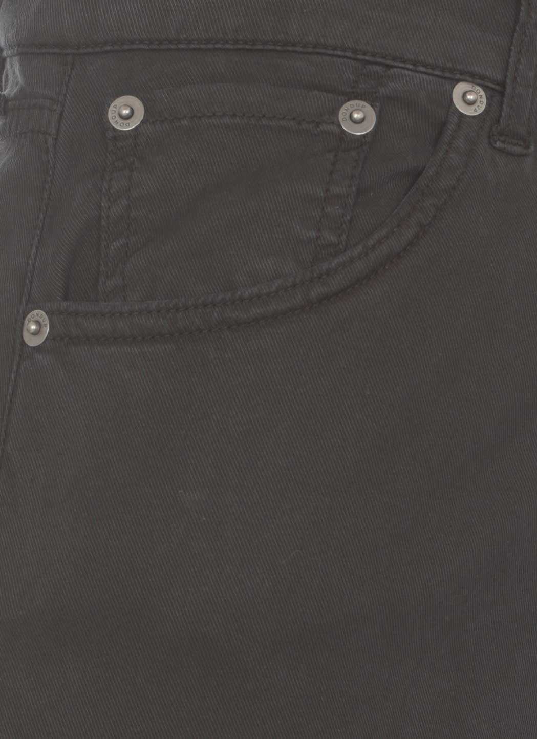 Shop Dondup Cotton Blend Trousers In Black