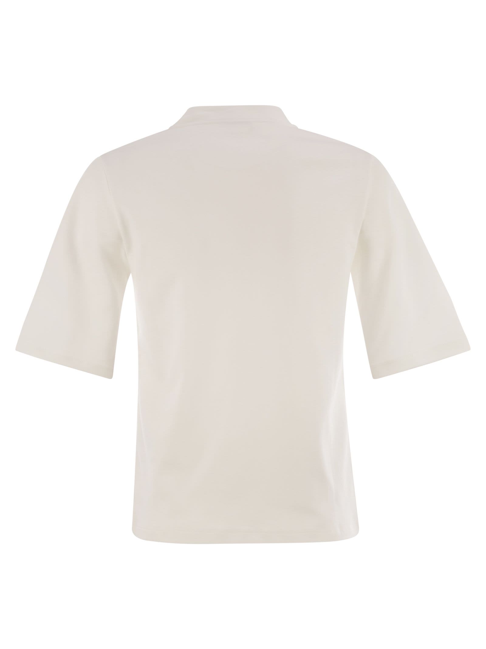 Shop Peserico Cotton Blend Jersey T-shirt