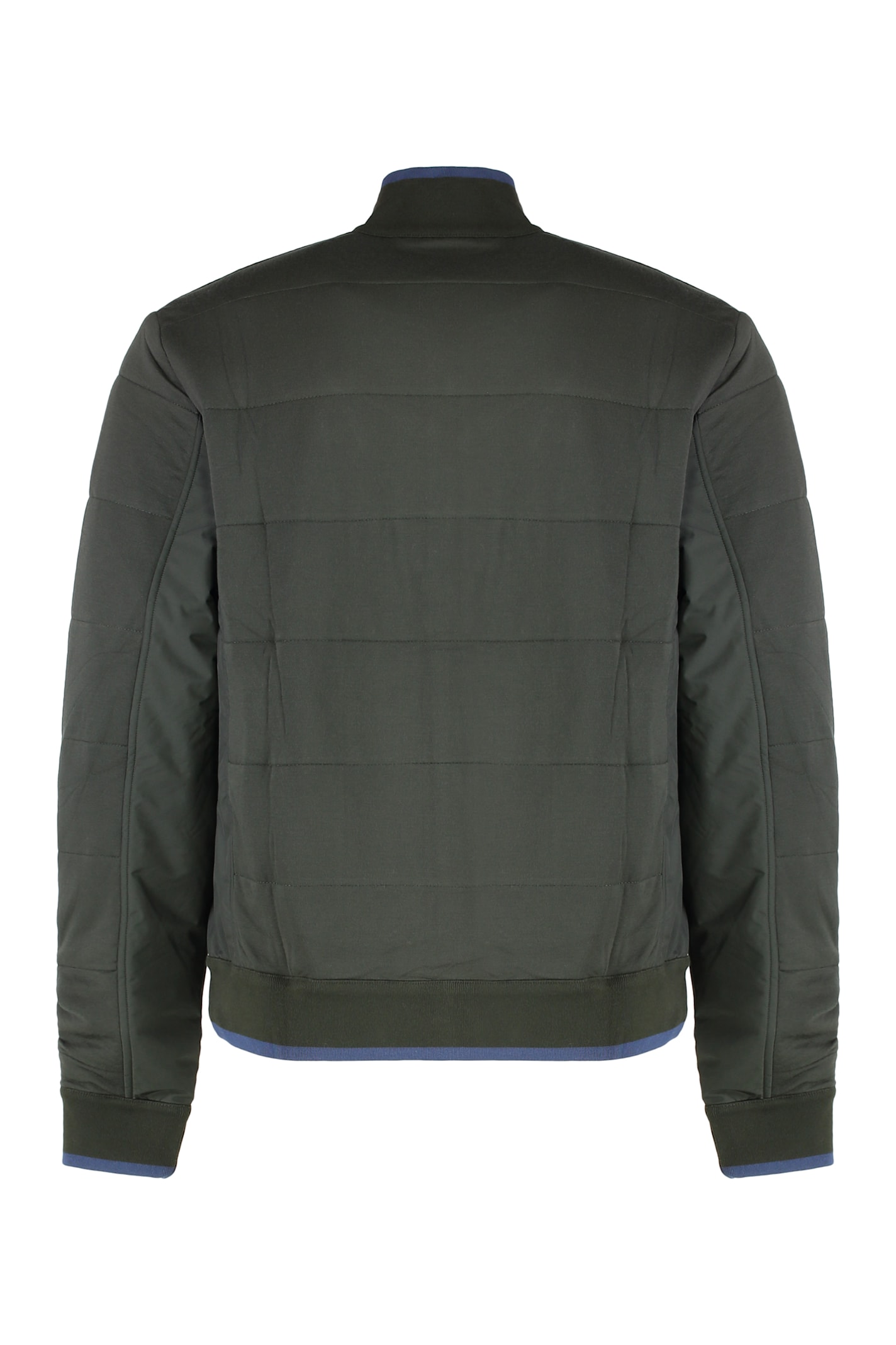 Moorer Quilted Full-zip Jacket In Green