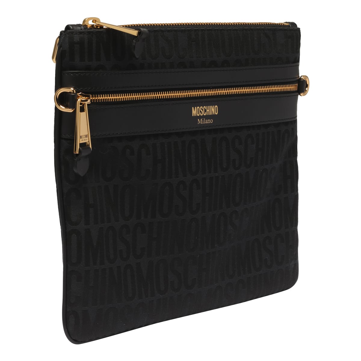 Moschino Logo Messenger Bag In Black ModeSens