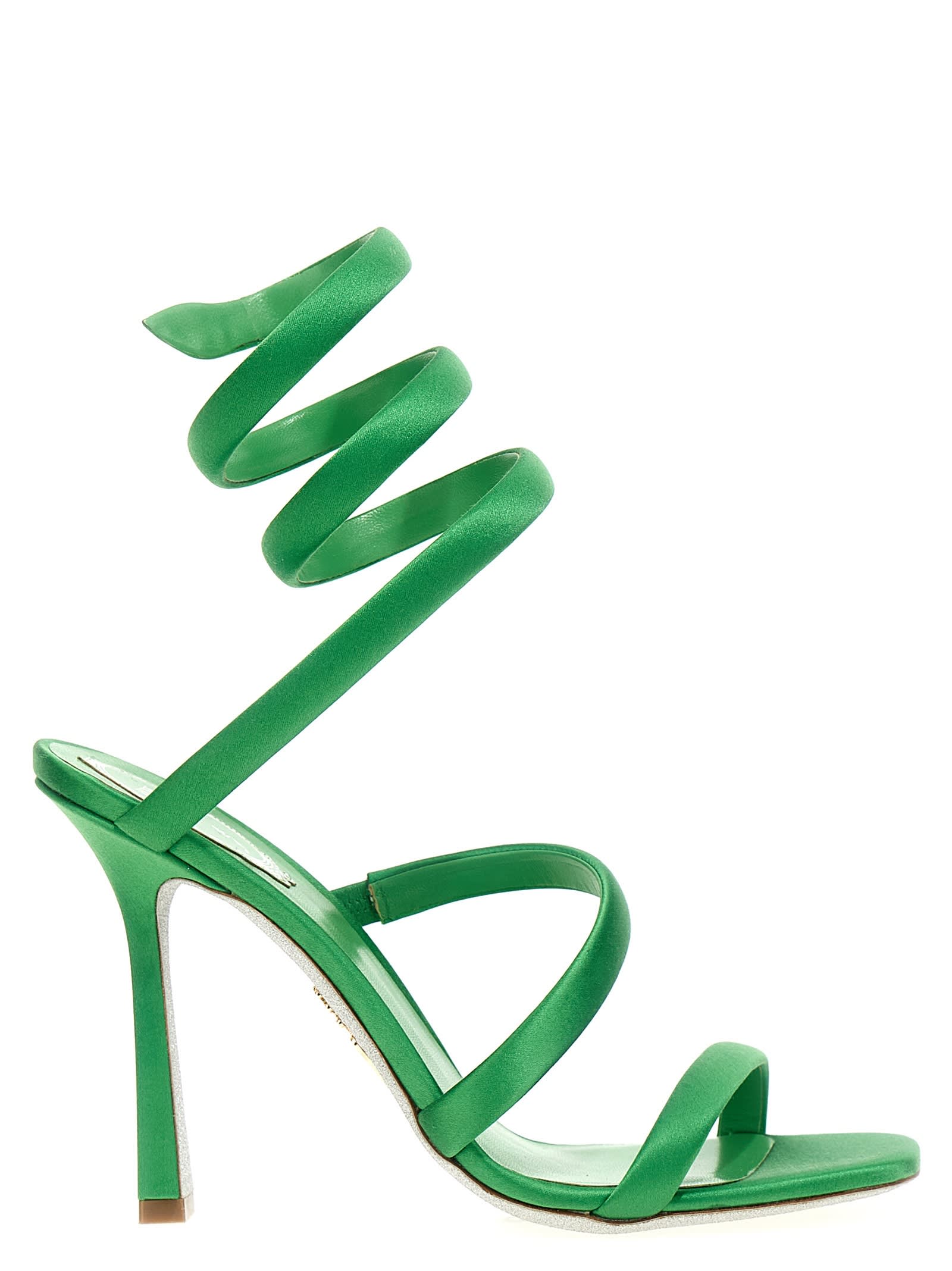 Shop René Caovilla Cleo Sandals In Green