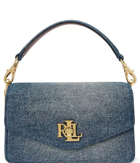 Shop Ralph Lauren Tayler 19 Crossbody Small In Sunset Indigo Wash Lauren Tan