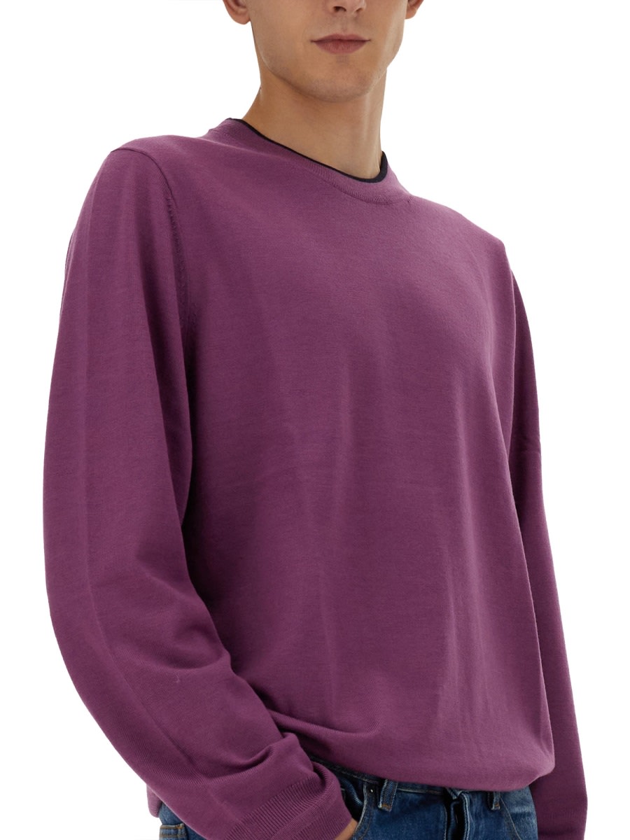 Shop Ps By Paul Smith Merino Wool Sweater In Purple