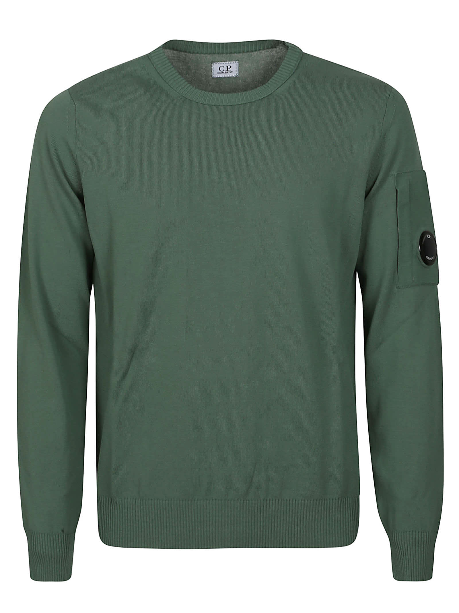 Shop C.p. Company Sweater In Duck Green