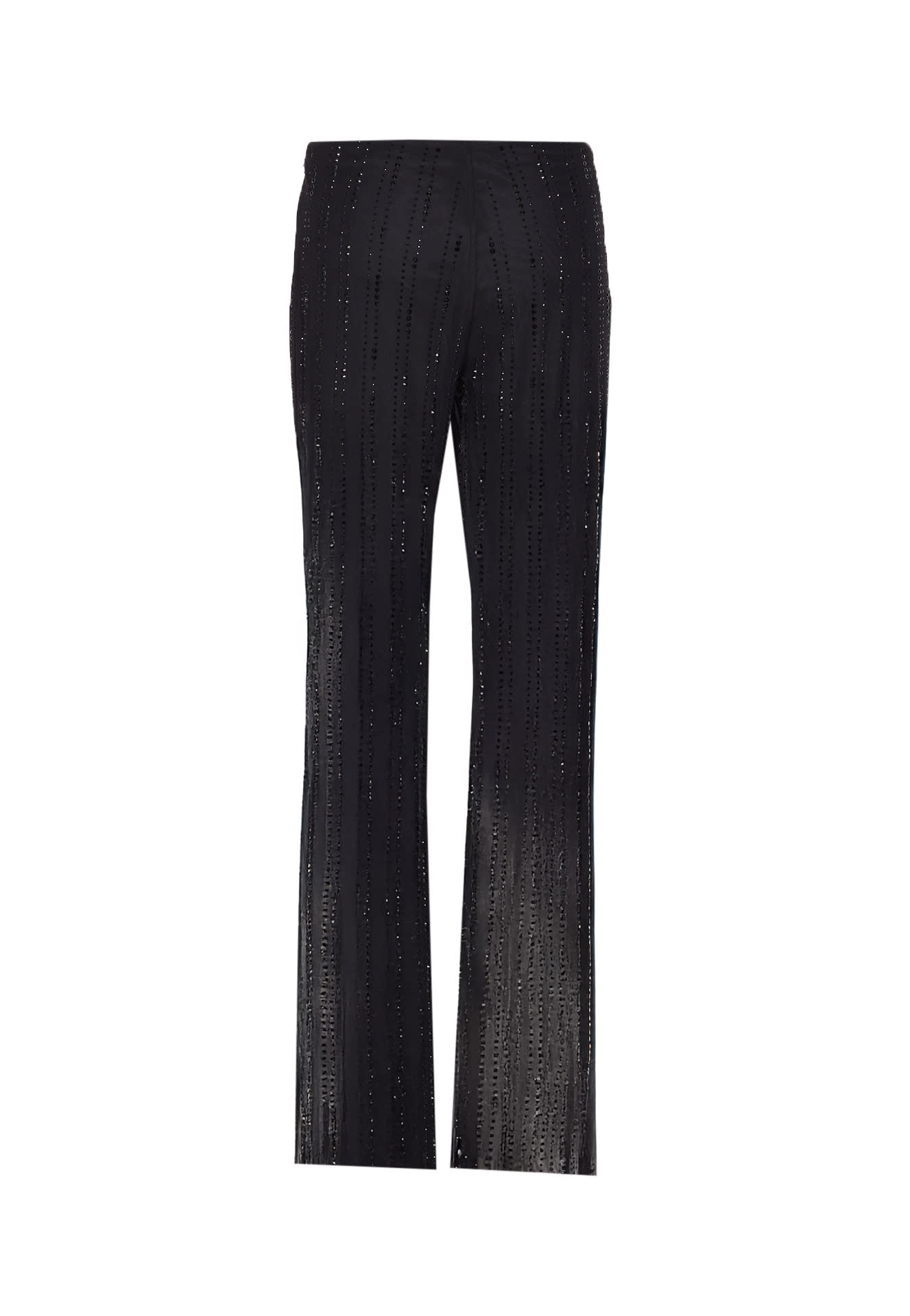 Liu •jo Strass And Sequin Detailed Trousers In Black