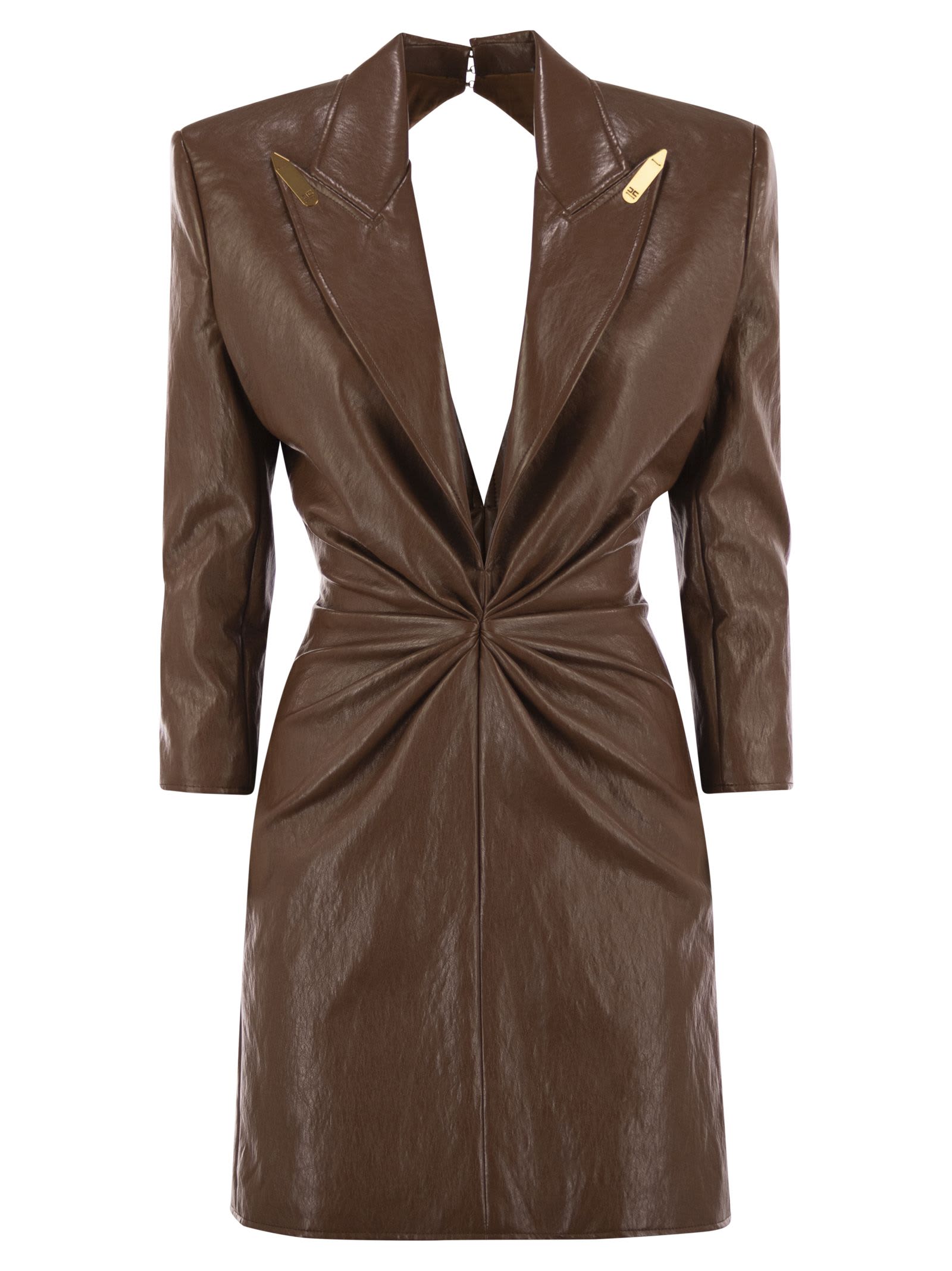 Craquelé Dress With Lapels